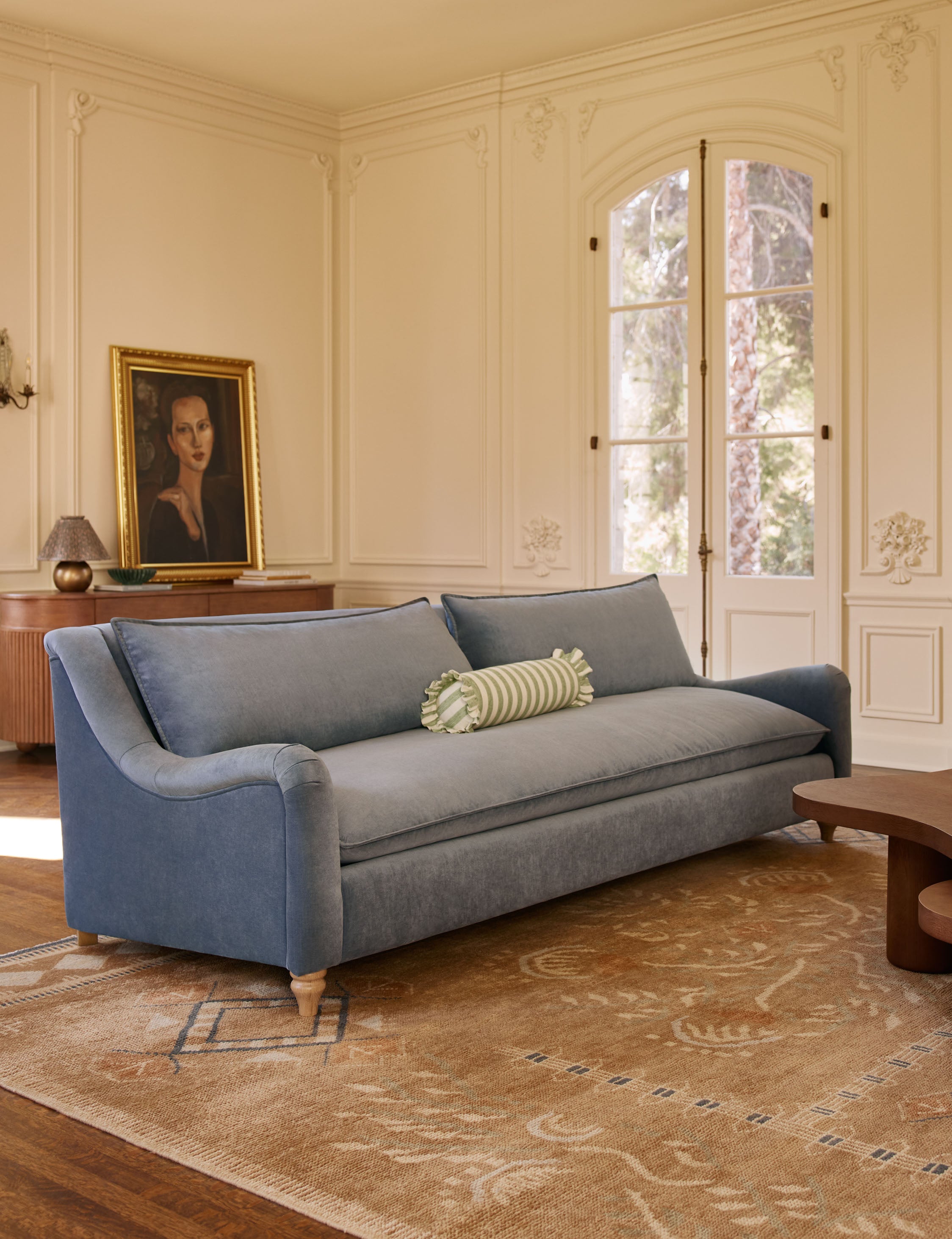 Hennie Sofa : Flax Performance Cotton Weave / 72