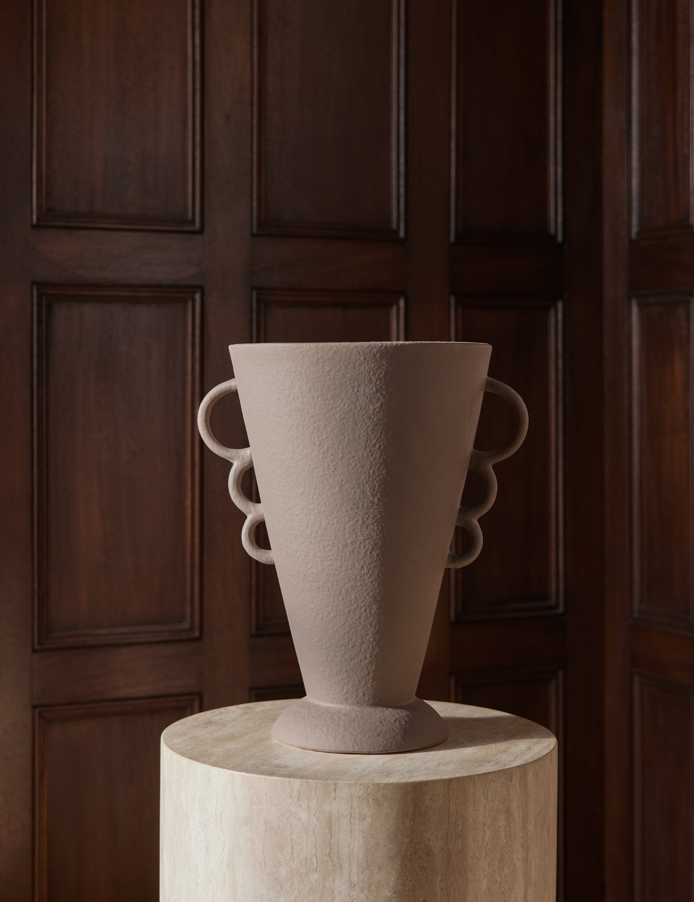 Panthea textural tapered loop handle ceramic vase by Aimee Song