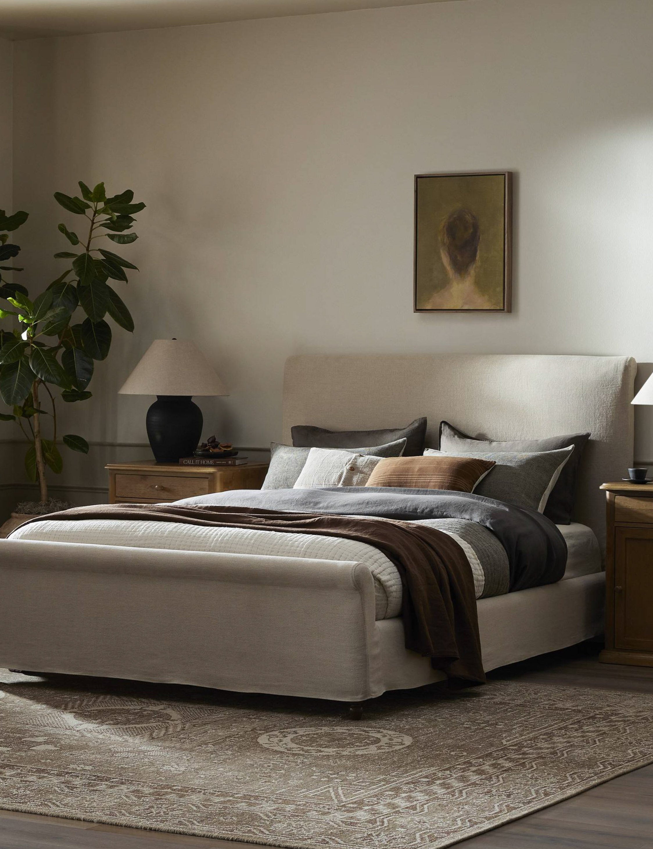 Dalia Slipcover Bed by Amber Lewis x Four Hands : Coffee / Queen