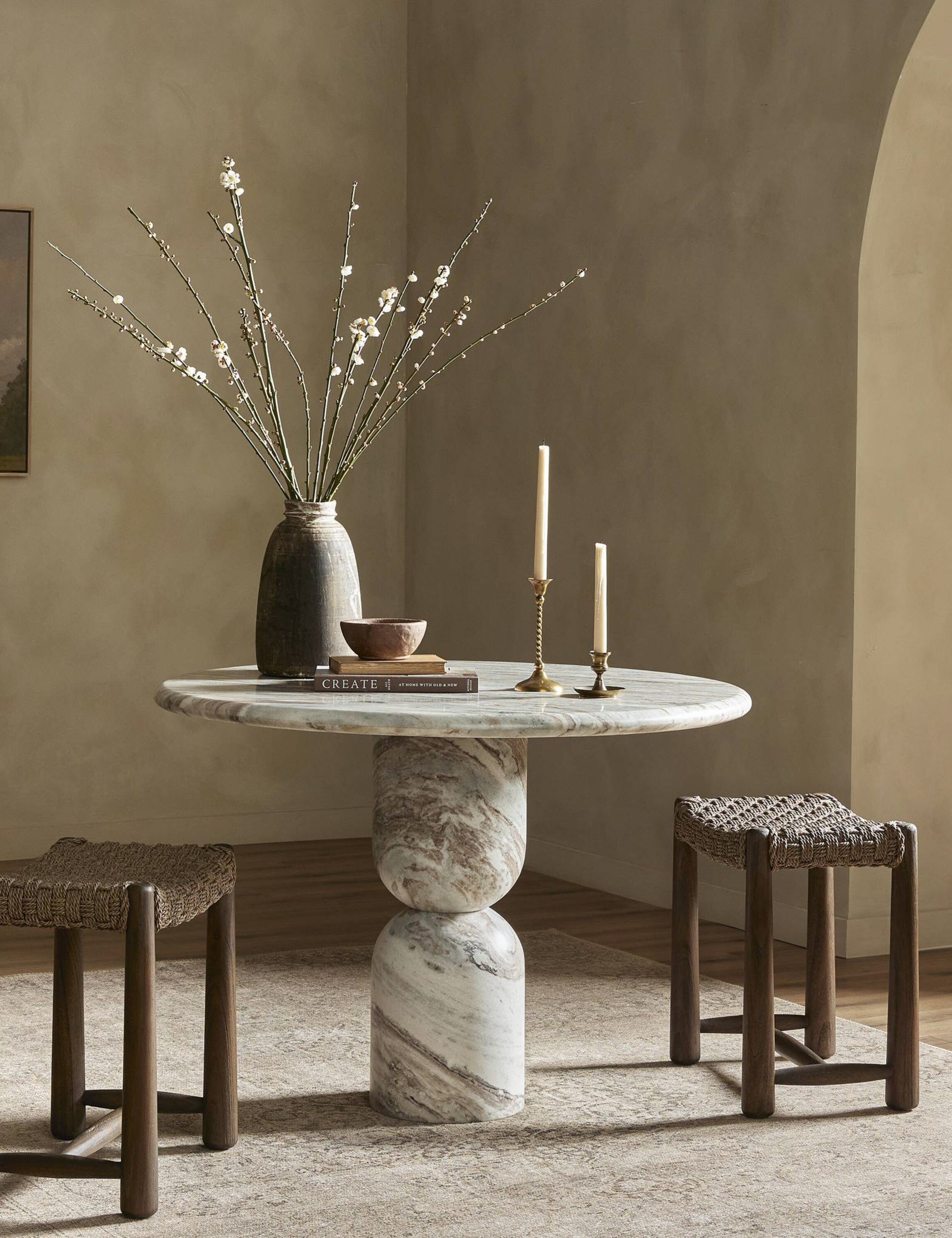 Figueroa Round Dining Table by Amber Lewis x Four Hands : Marble / 60