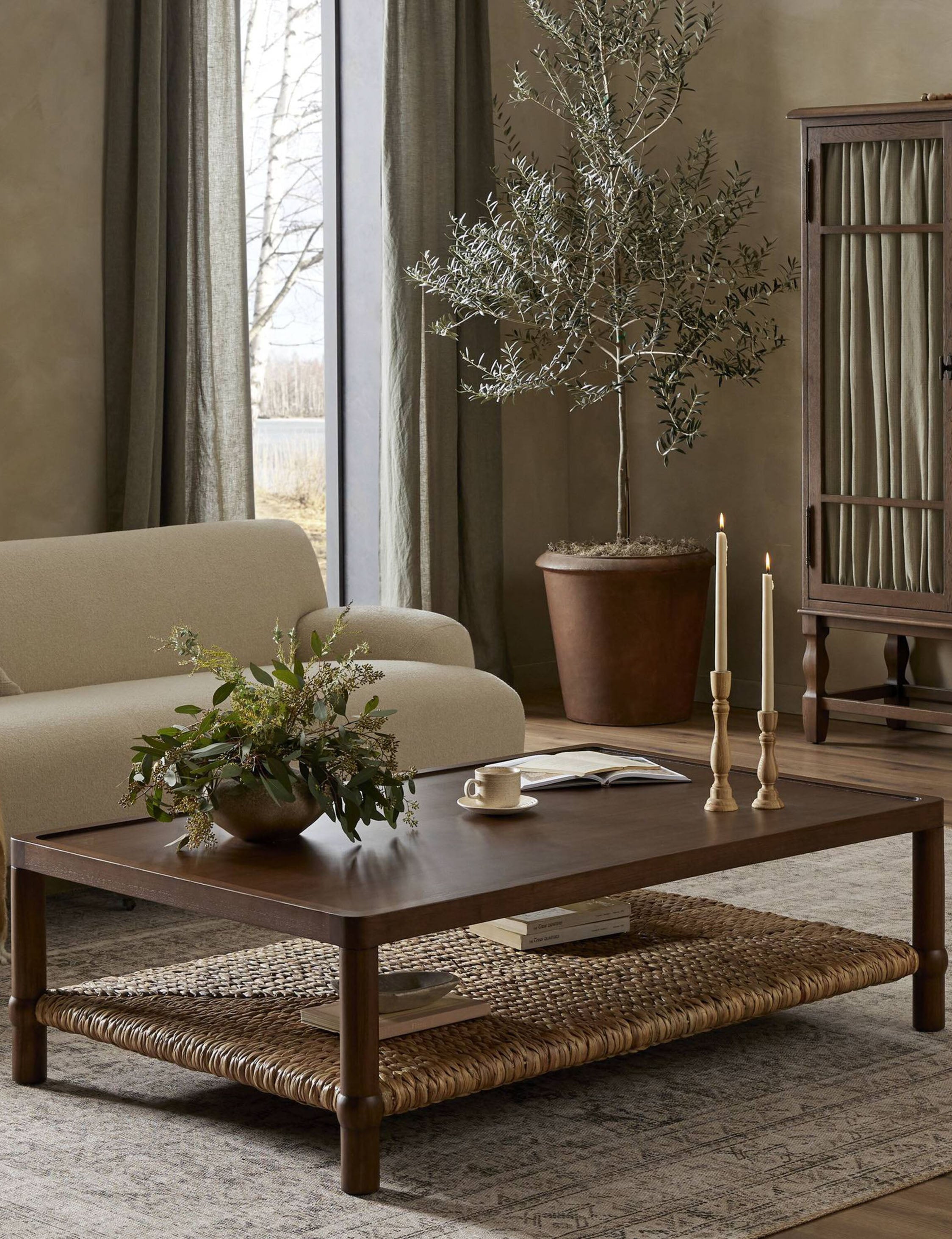 Gabriella Coffee Table by Amber Lewis x Four Hands : Brown
