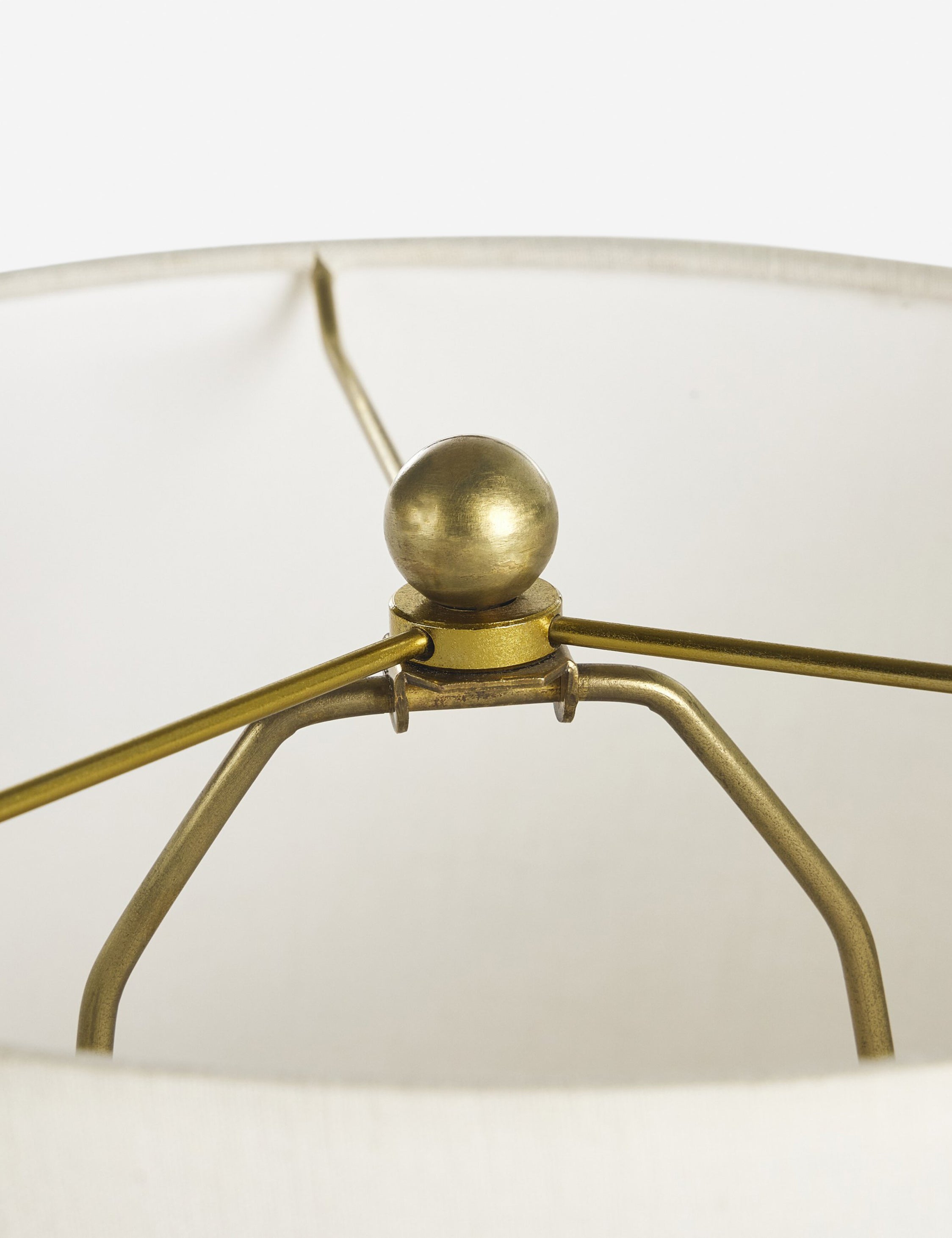 Close up of the Elkin tone-on-tone design ceramic table lamp