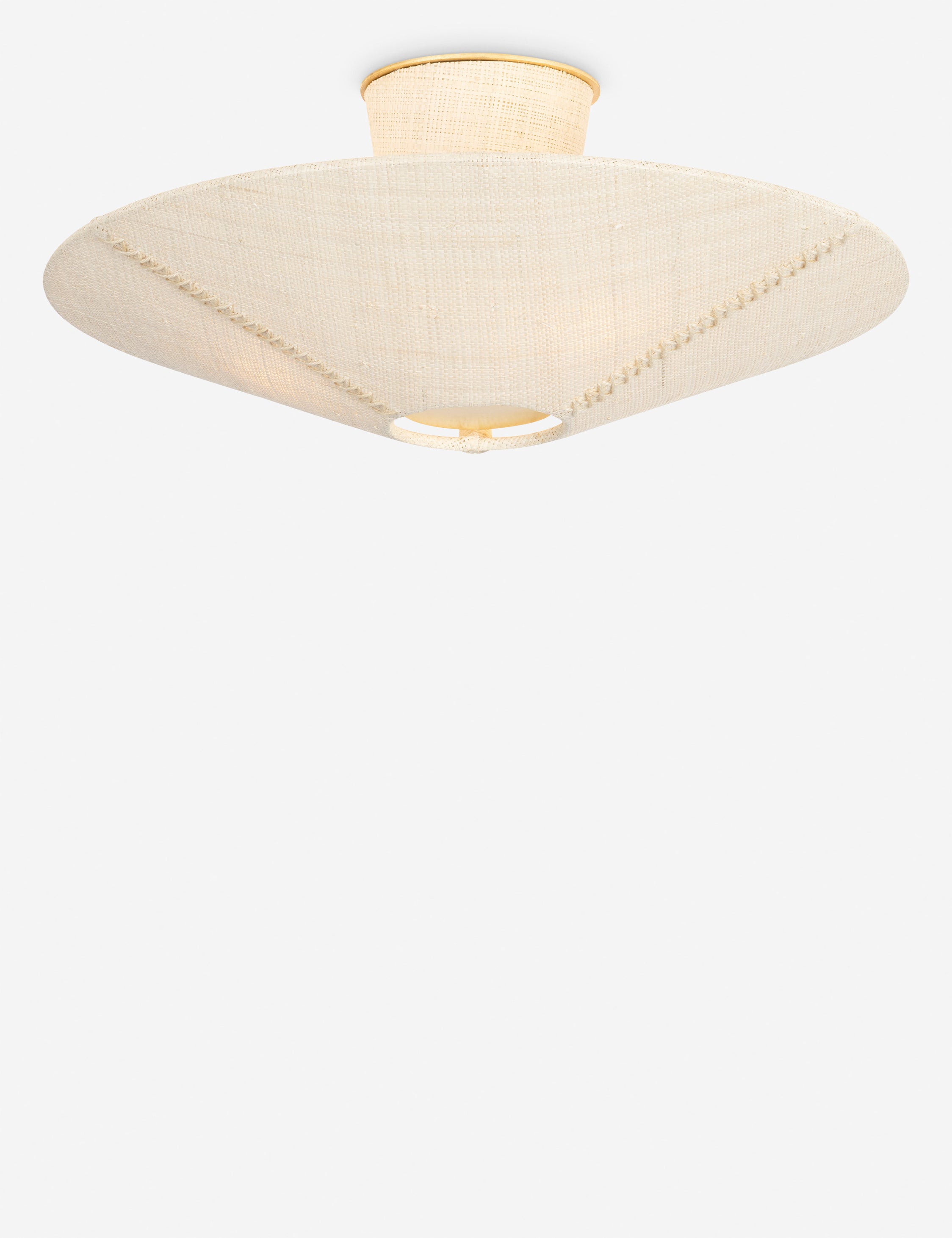 Nieto woven with stitch detailing semi-flush mount light
