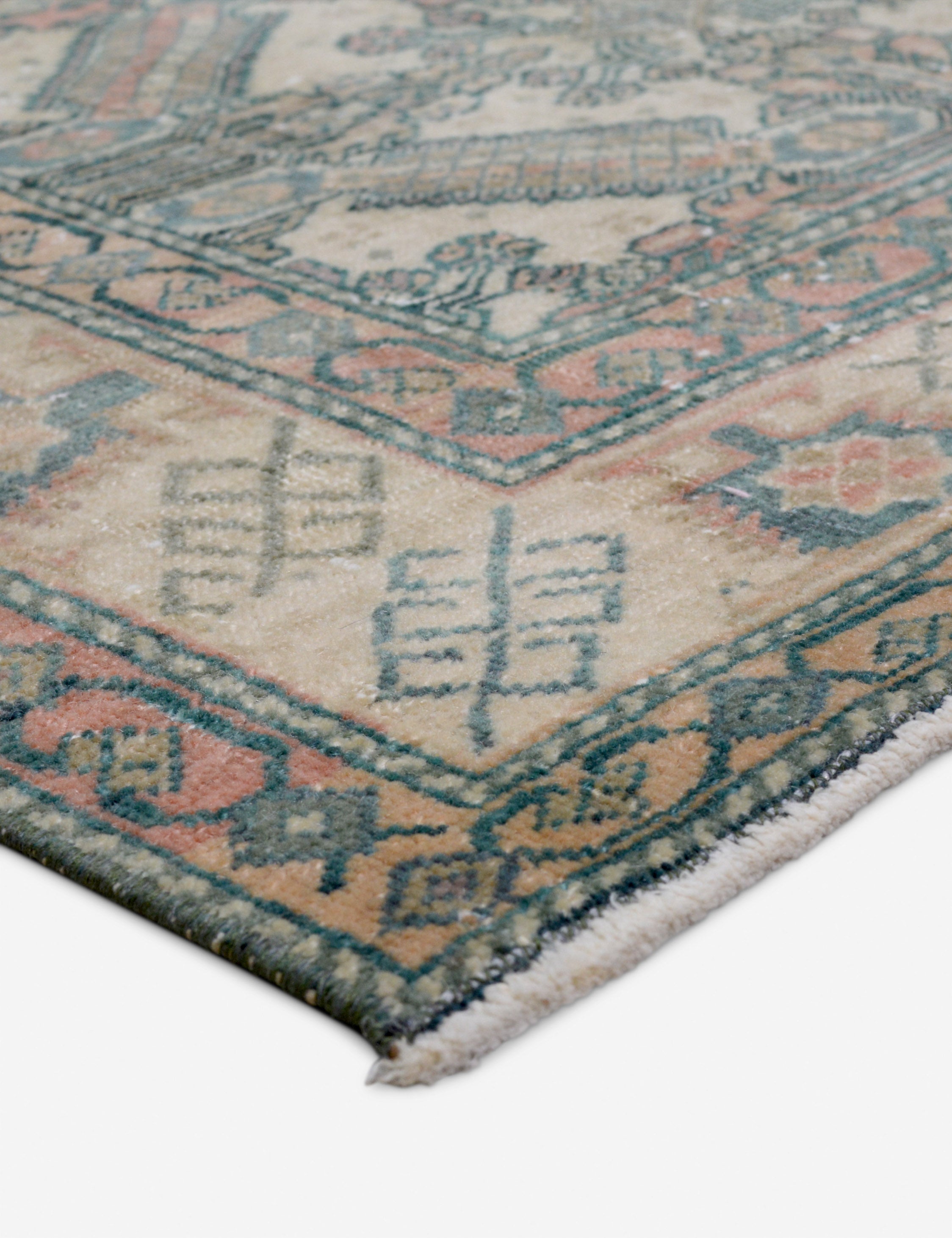 Vintage Turkish Hand-Knotted Wool Rug No. 422, 4'4