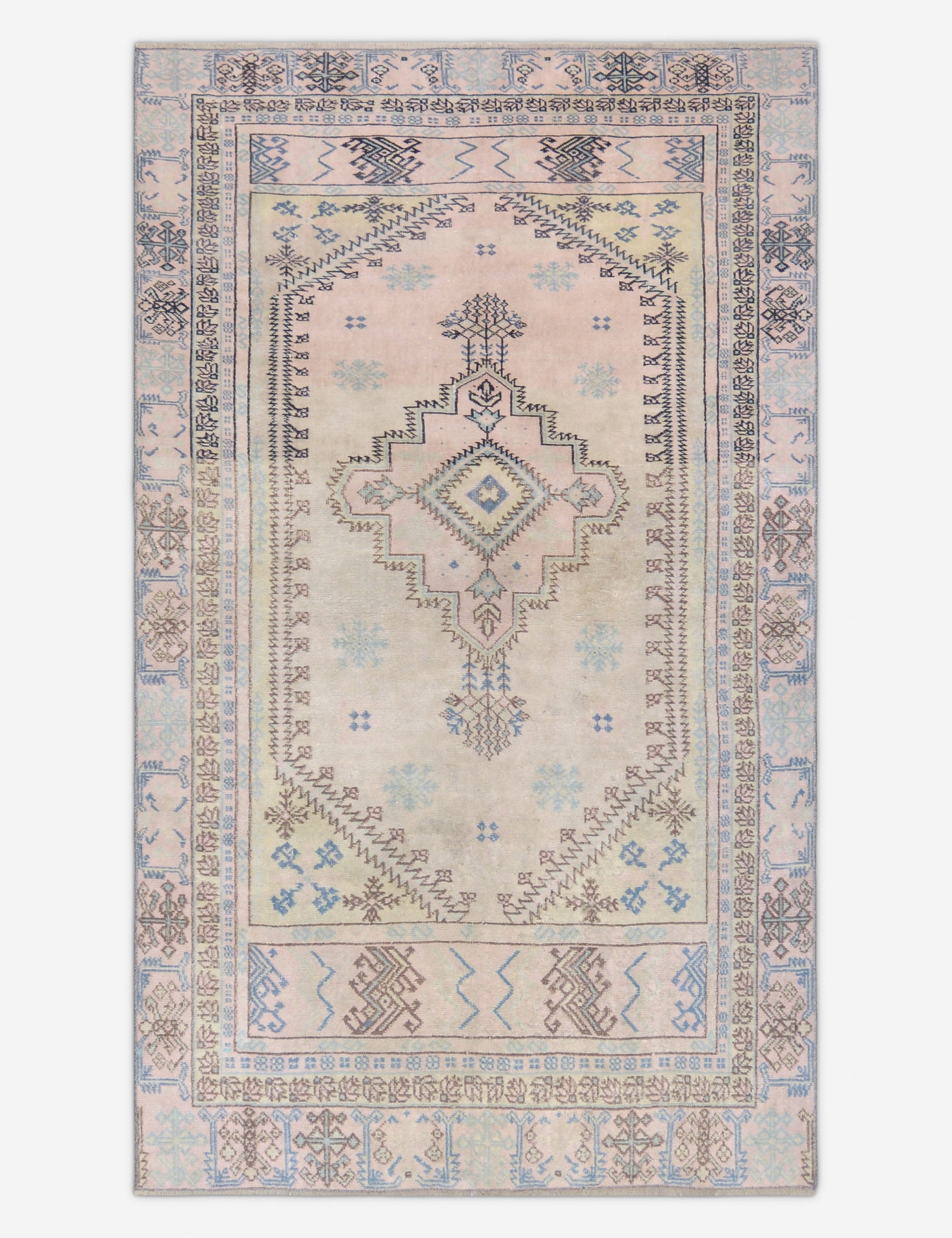 Vintage Turkish Hand-Knotted Wool Rug No. 423, 4'5