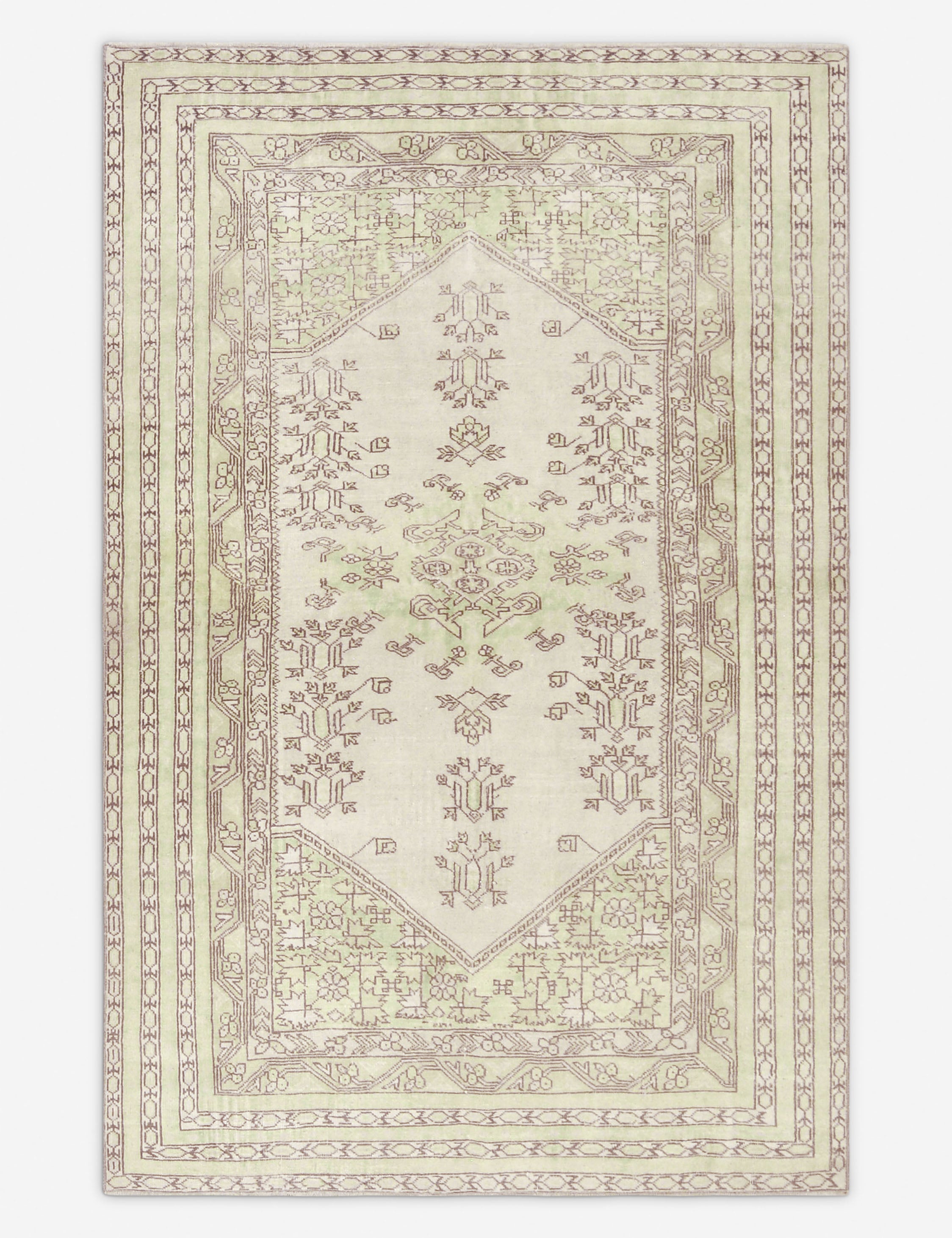 Vintage Turkish Hand-Knotted Wool Rug No. 421, 4'8