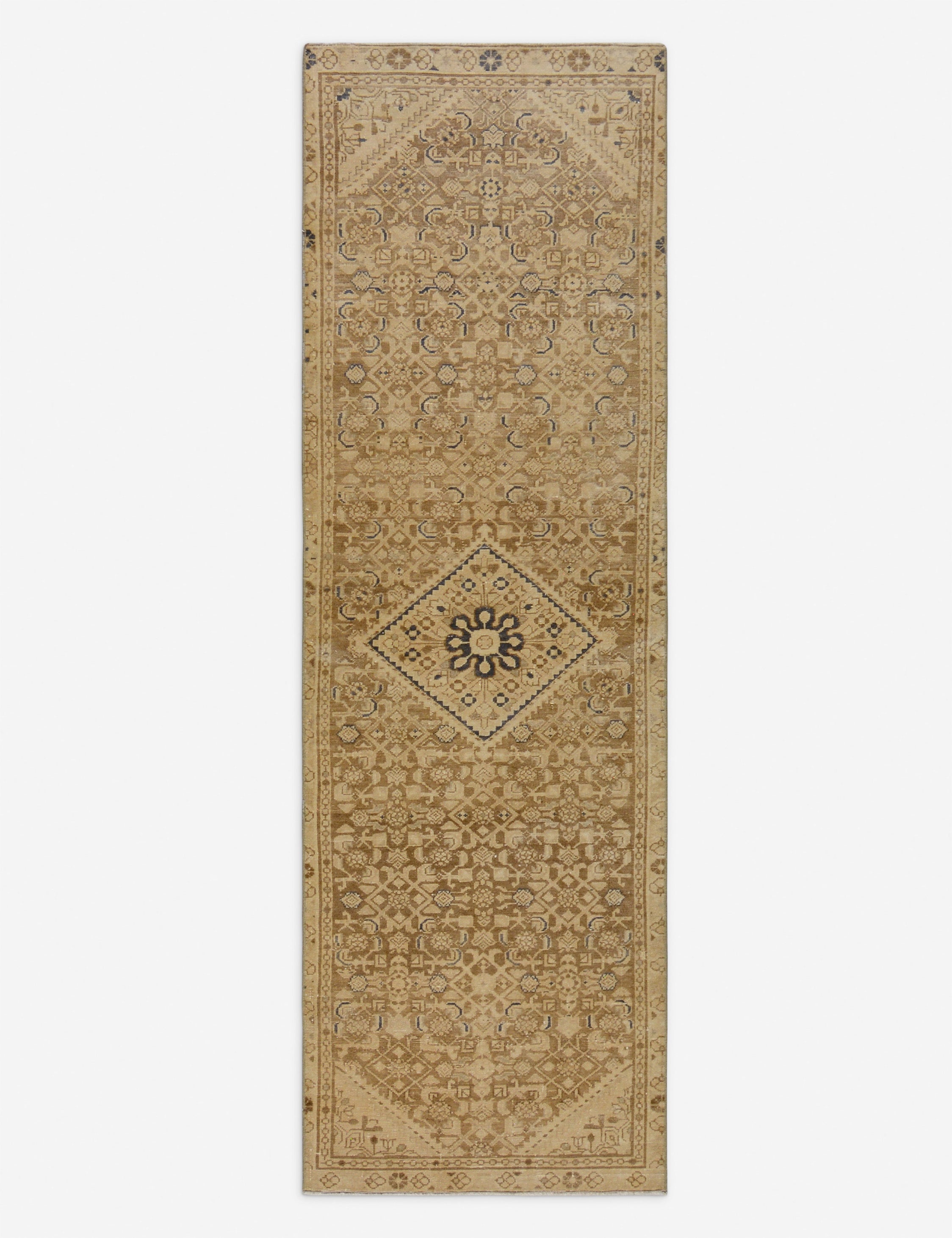 Vintage Turkish Hand-Knotted Wool Runner Rug No. 248, 3' x 9'6