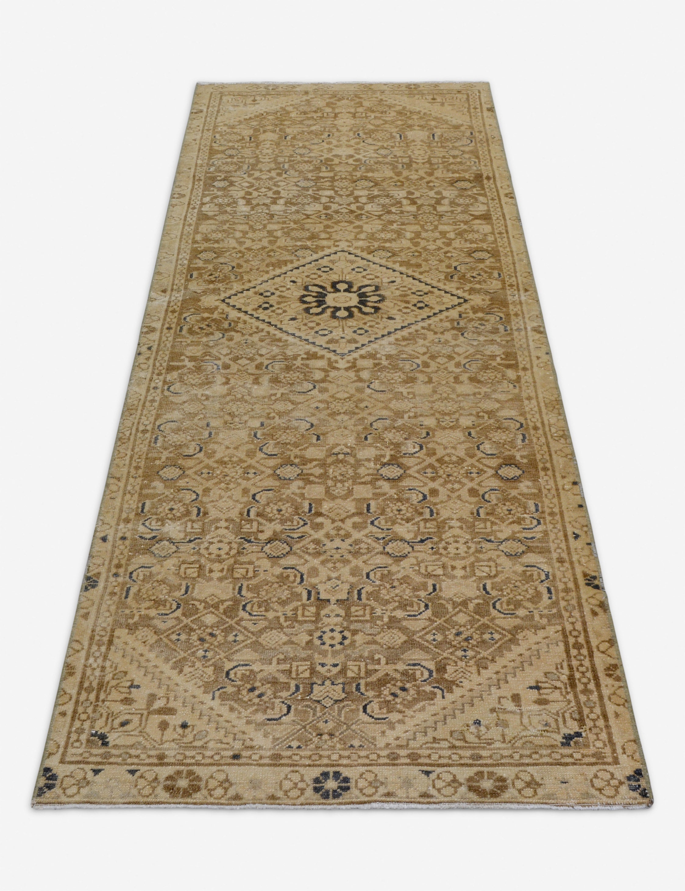 Vintage Turkish Hand-Knotted Wool Runner Rug No. 248, 3' x 9'6
