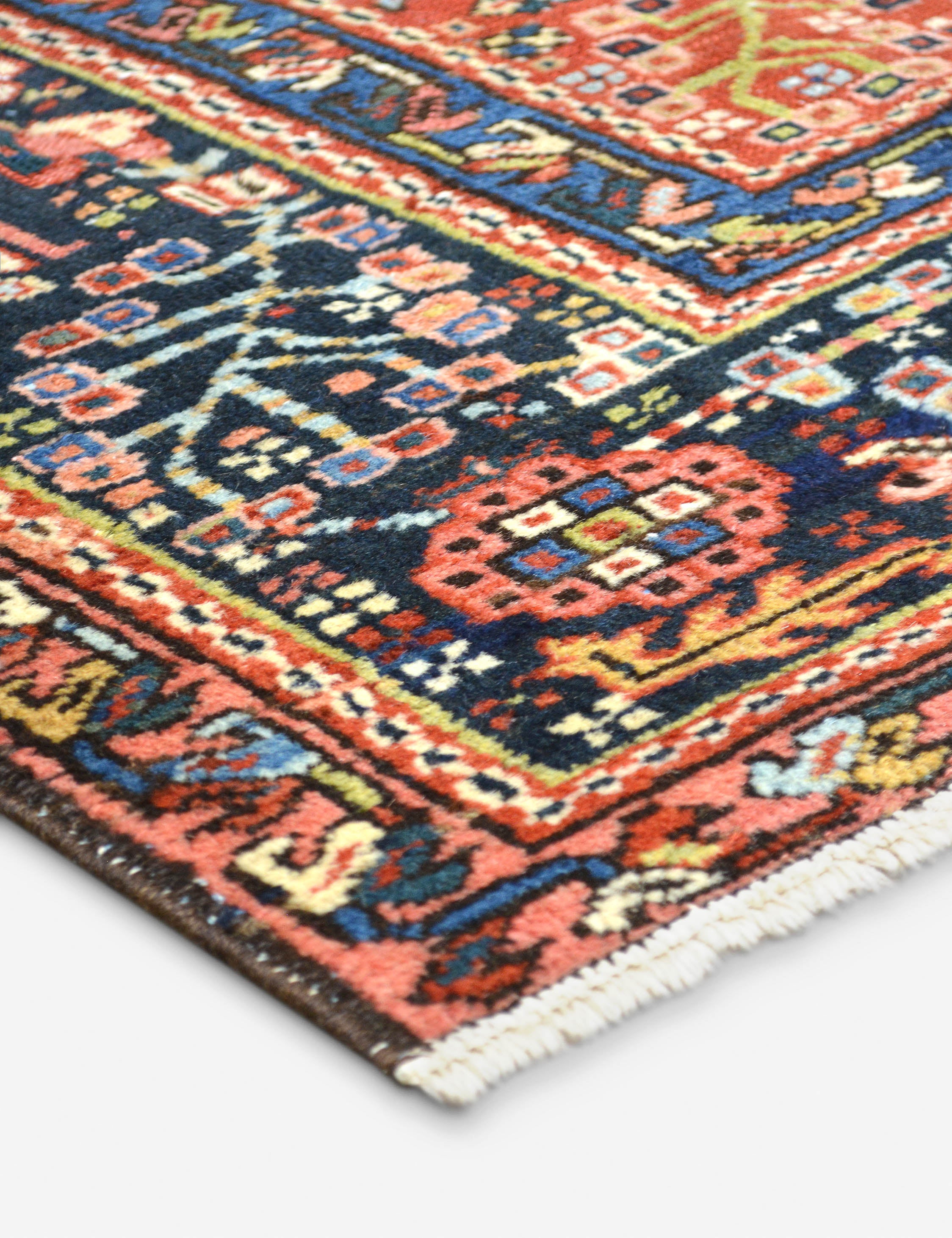 Vintage Turkish Hand-Knotted Wool Rug No. 412, 4'8