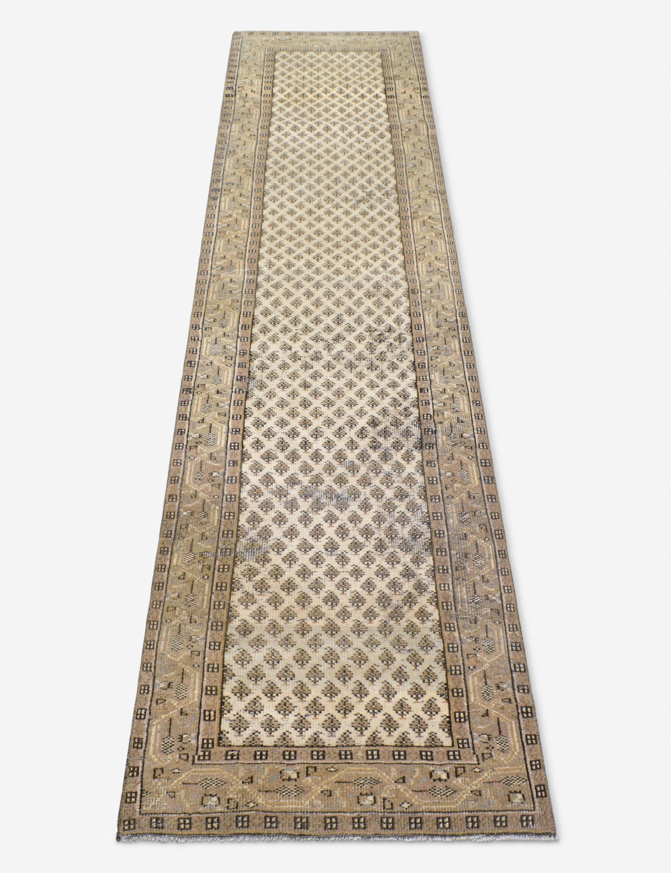 Vintage Turkish Hand-Knotted Wool Runner Rug No. 253, 2'5