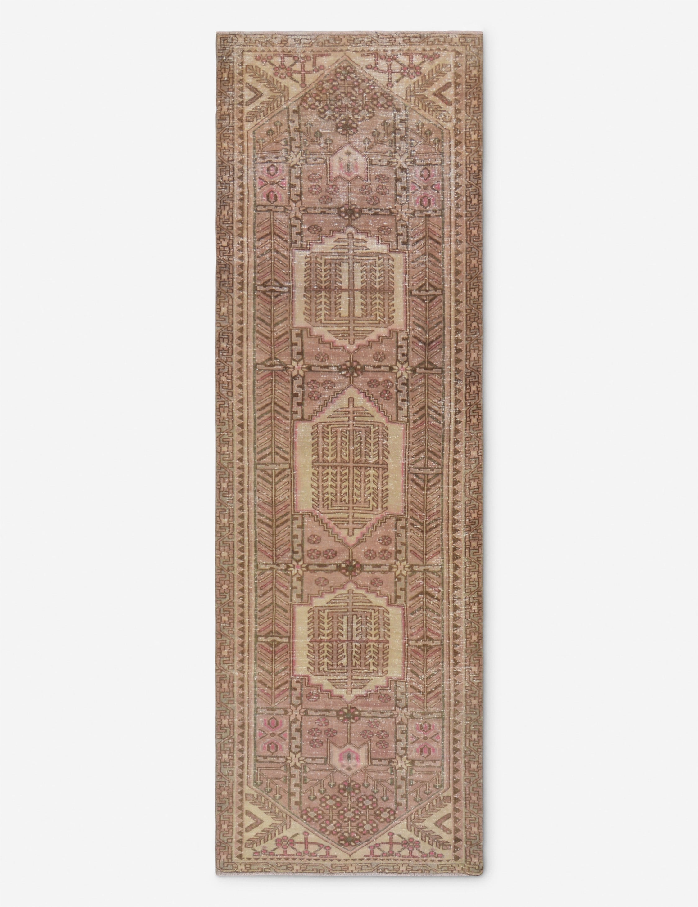 Vintage Turkish Hand-Knotted Wool Runner Rug No. 255, 3'2