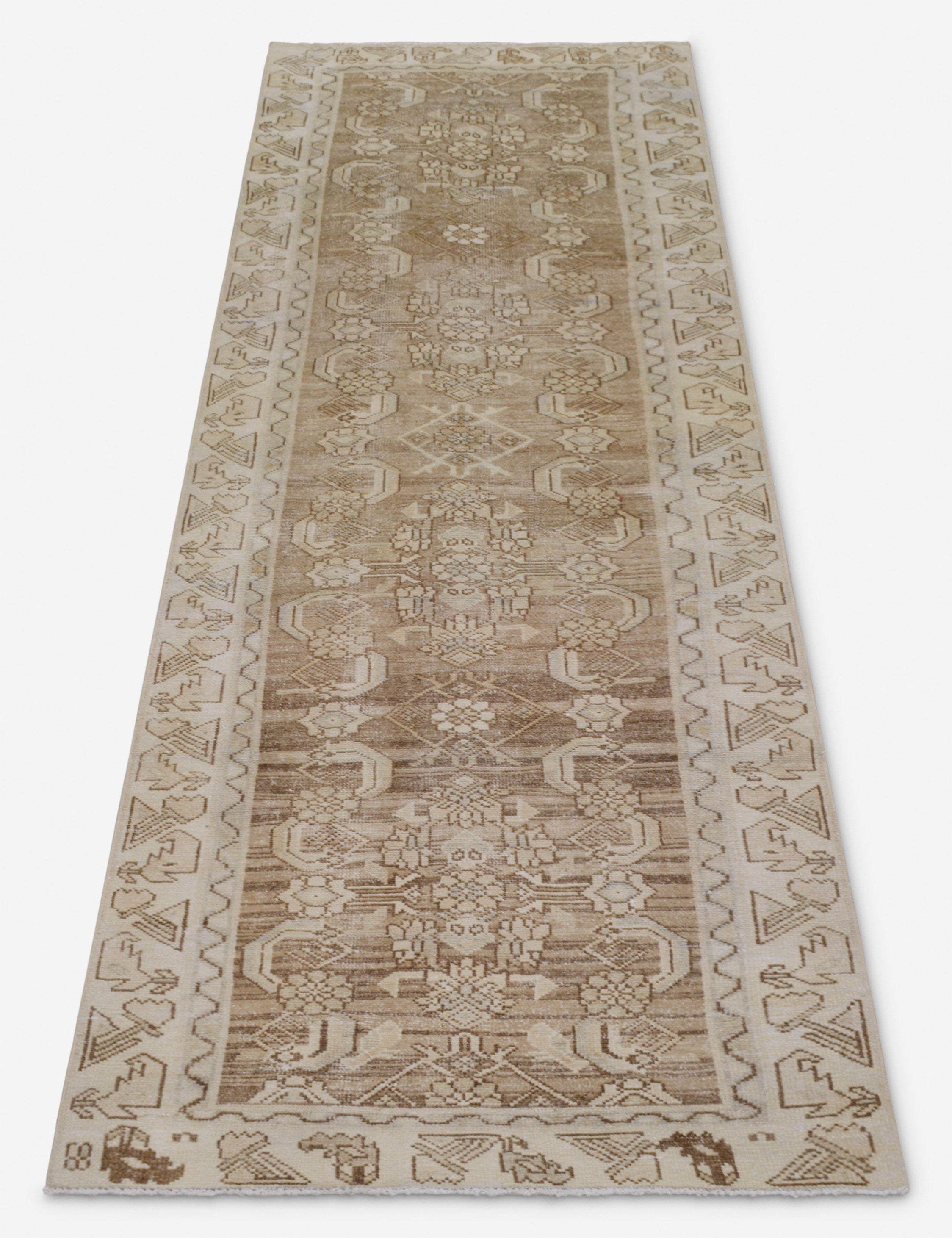 Vintage Turkish Hand-Knotted Wool Runner Rug No. 257, 2'9