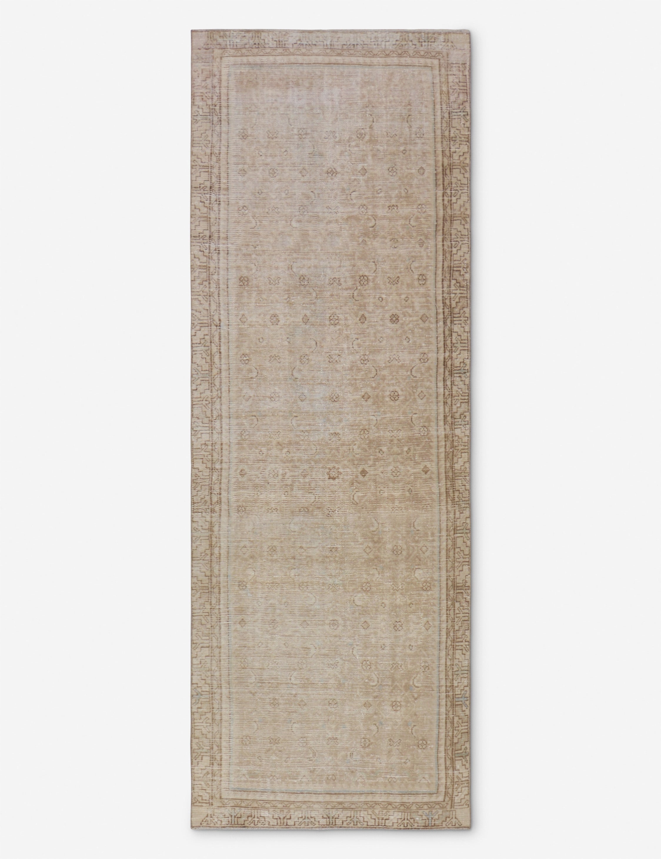 Vintage Turkish Hand-Knotted Wool Runner Rug No. 258, 3'4