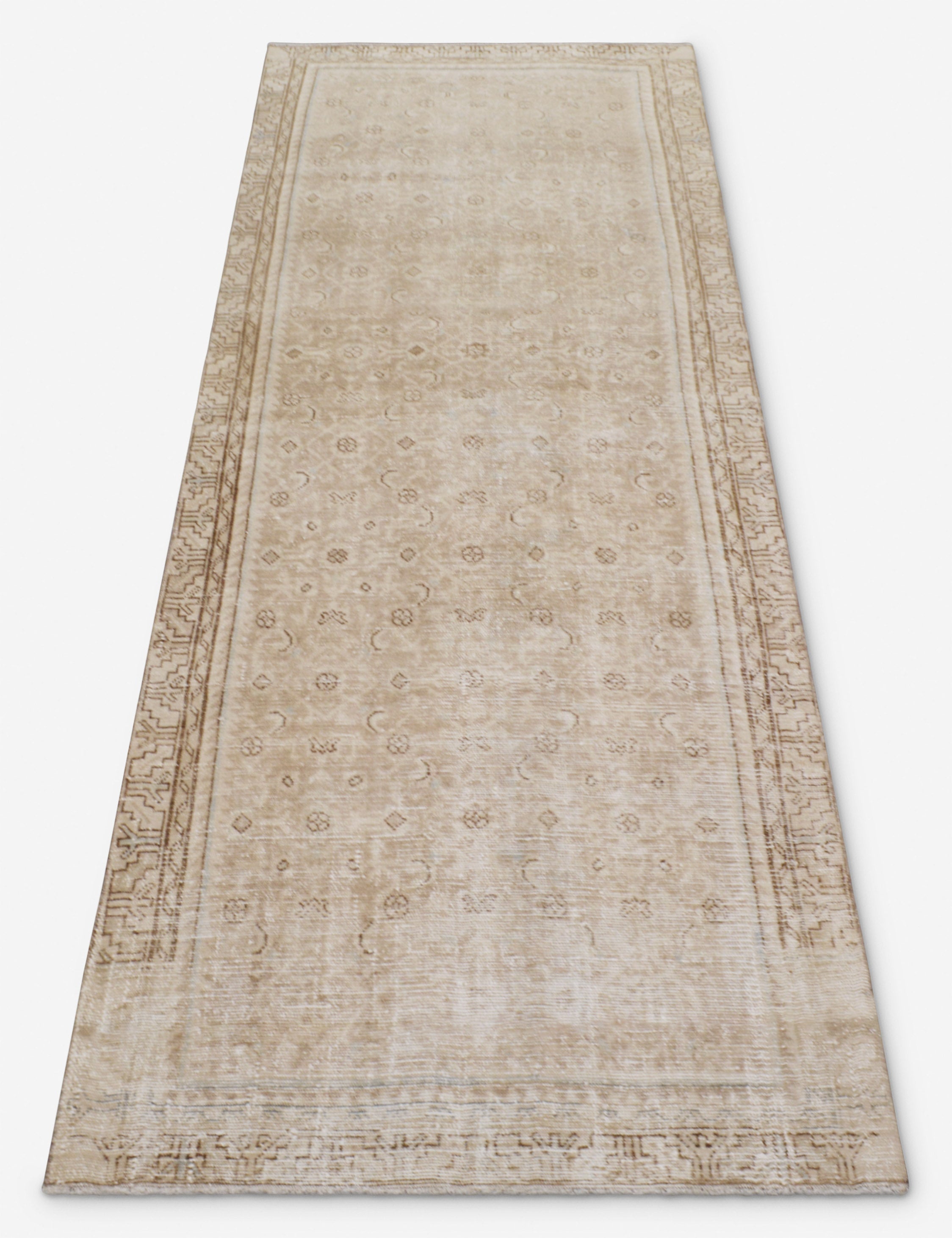 Vintage Turkish Hand-Knotted Wool Runner Rug No. 258, 3'4