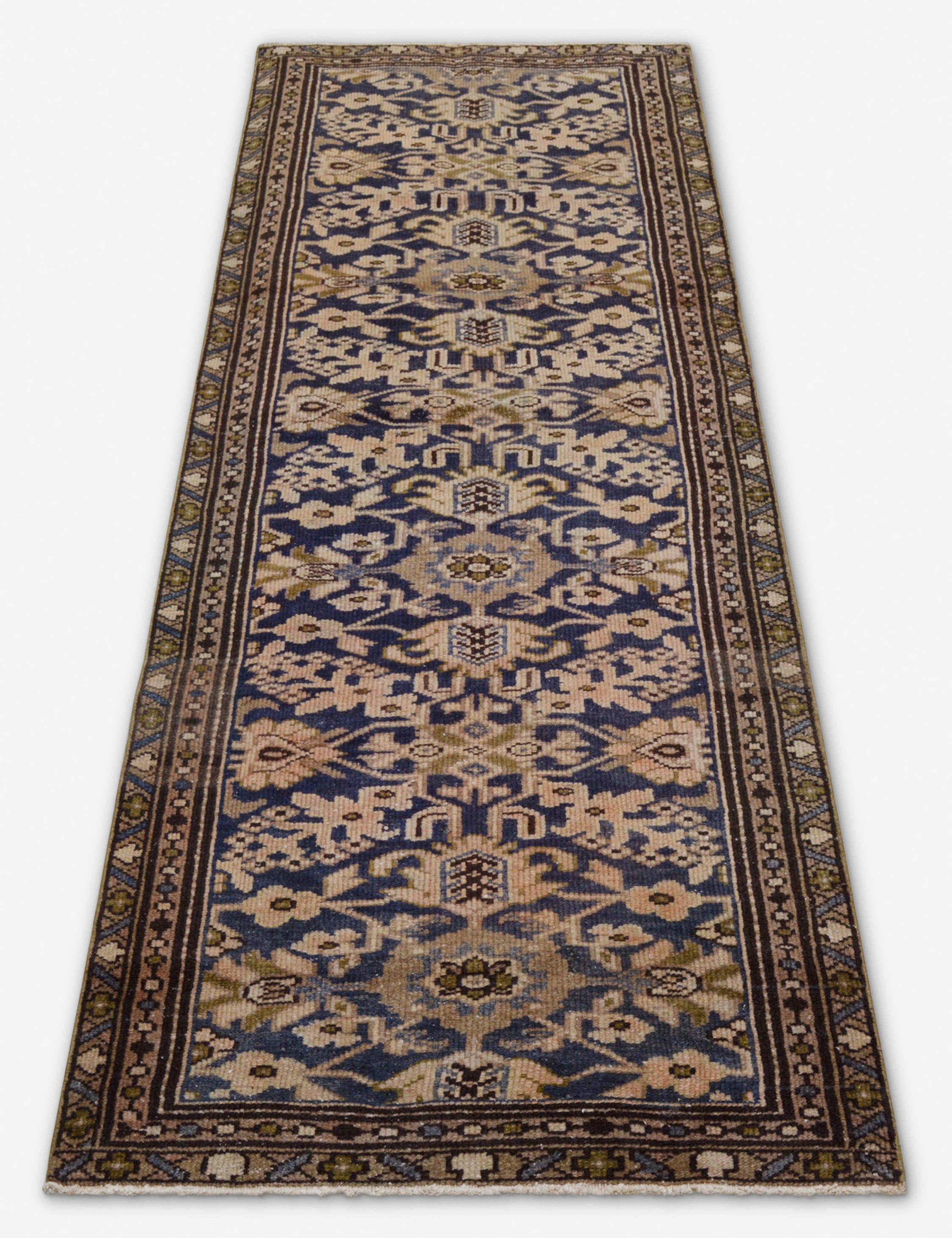 Vintage Turkish Hand-Knotted Wool Runner Rug No. 260, 2'10