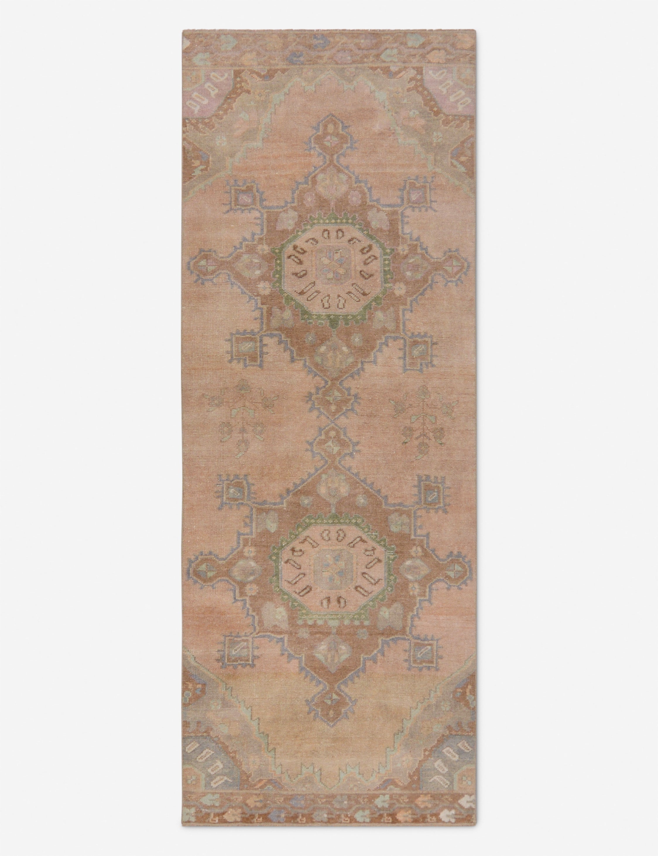 Vintage Turkish Hand-Knotted Wool Runner Rug No. 265, 3' x 8'1