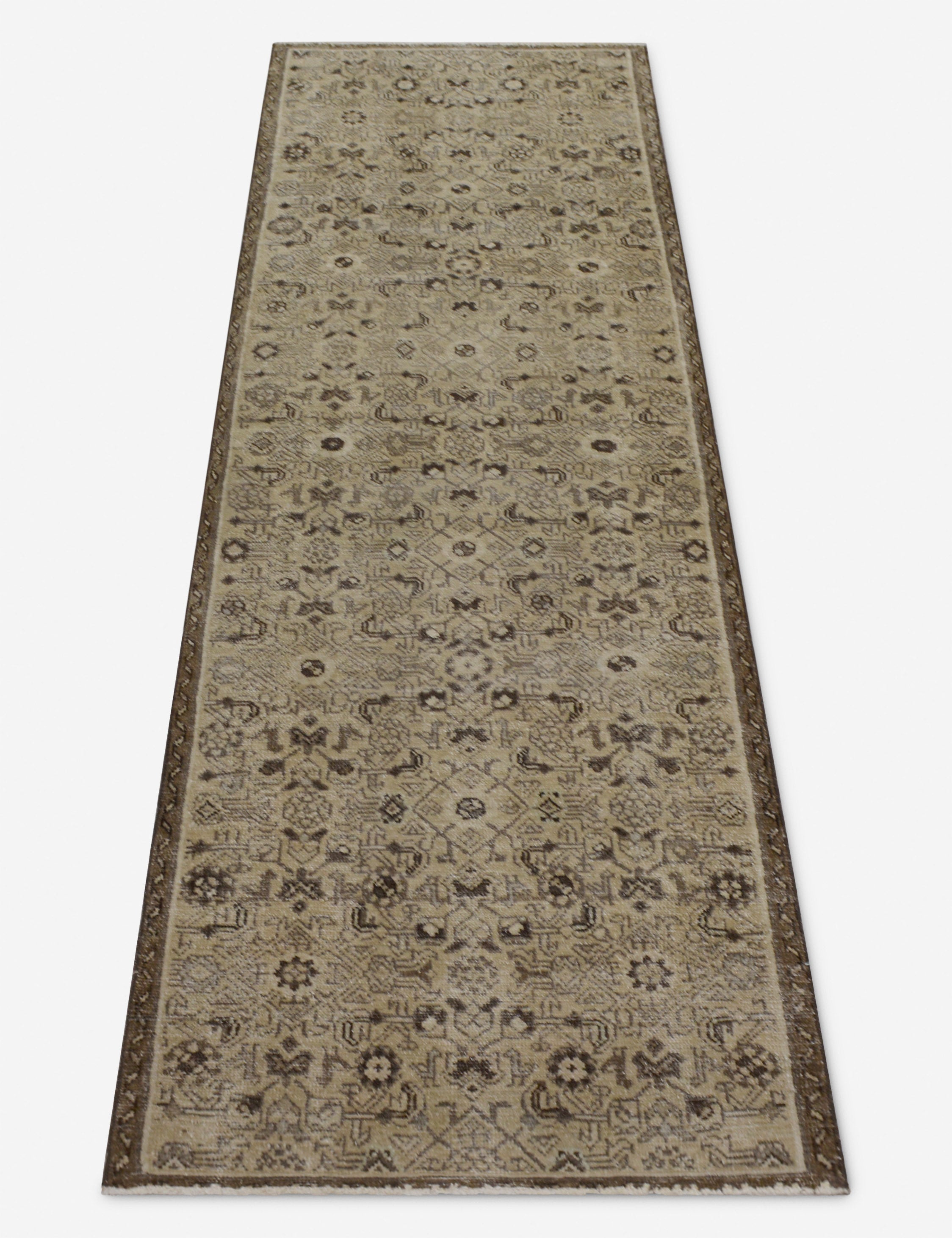 Vintage Turkish Hand-Knotted Wool Runner Rug No. 266, 2'8