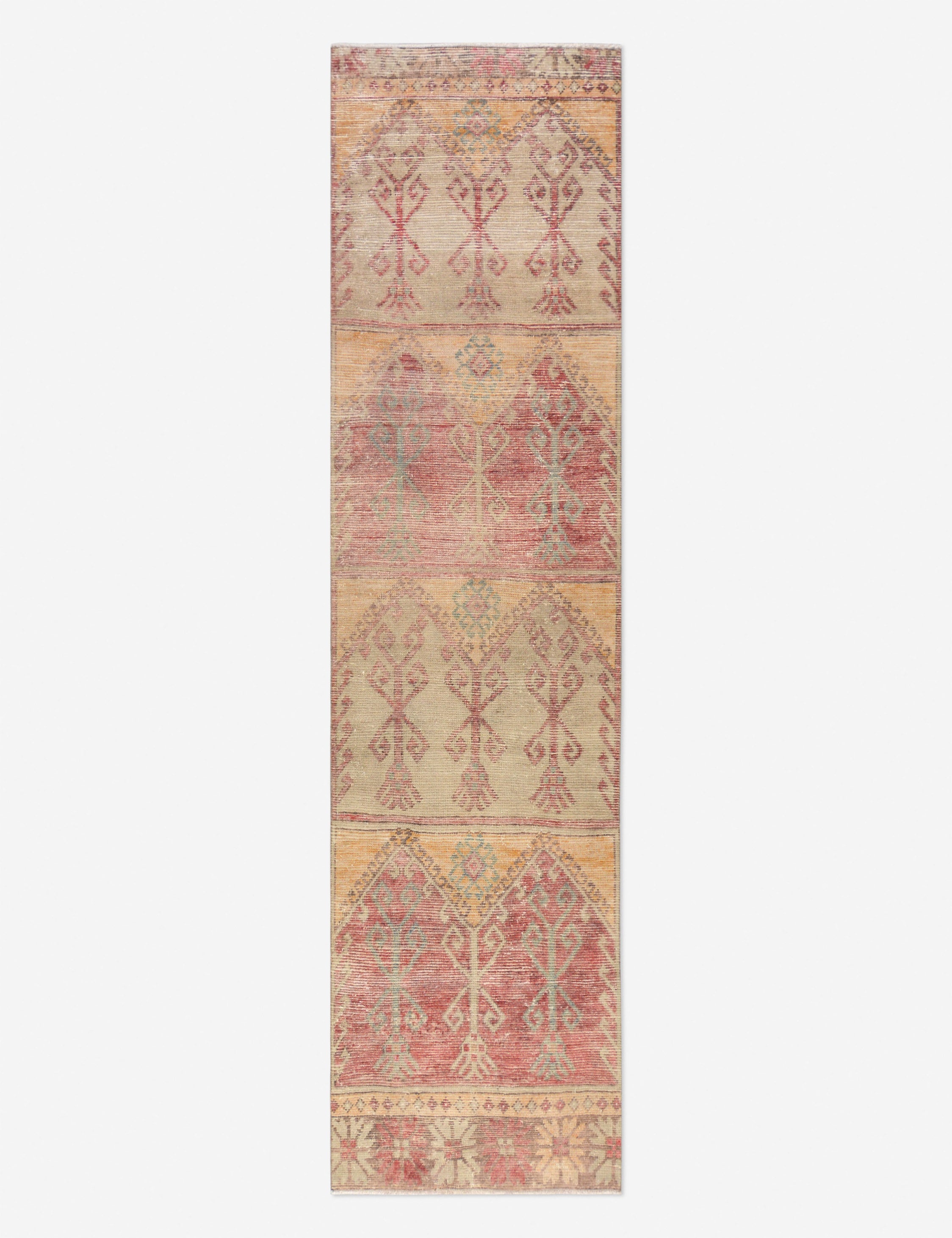 Vintage Turkish Hand-Knotted Wool Runner Rug No. 267, 3' x 11'8