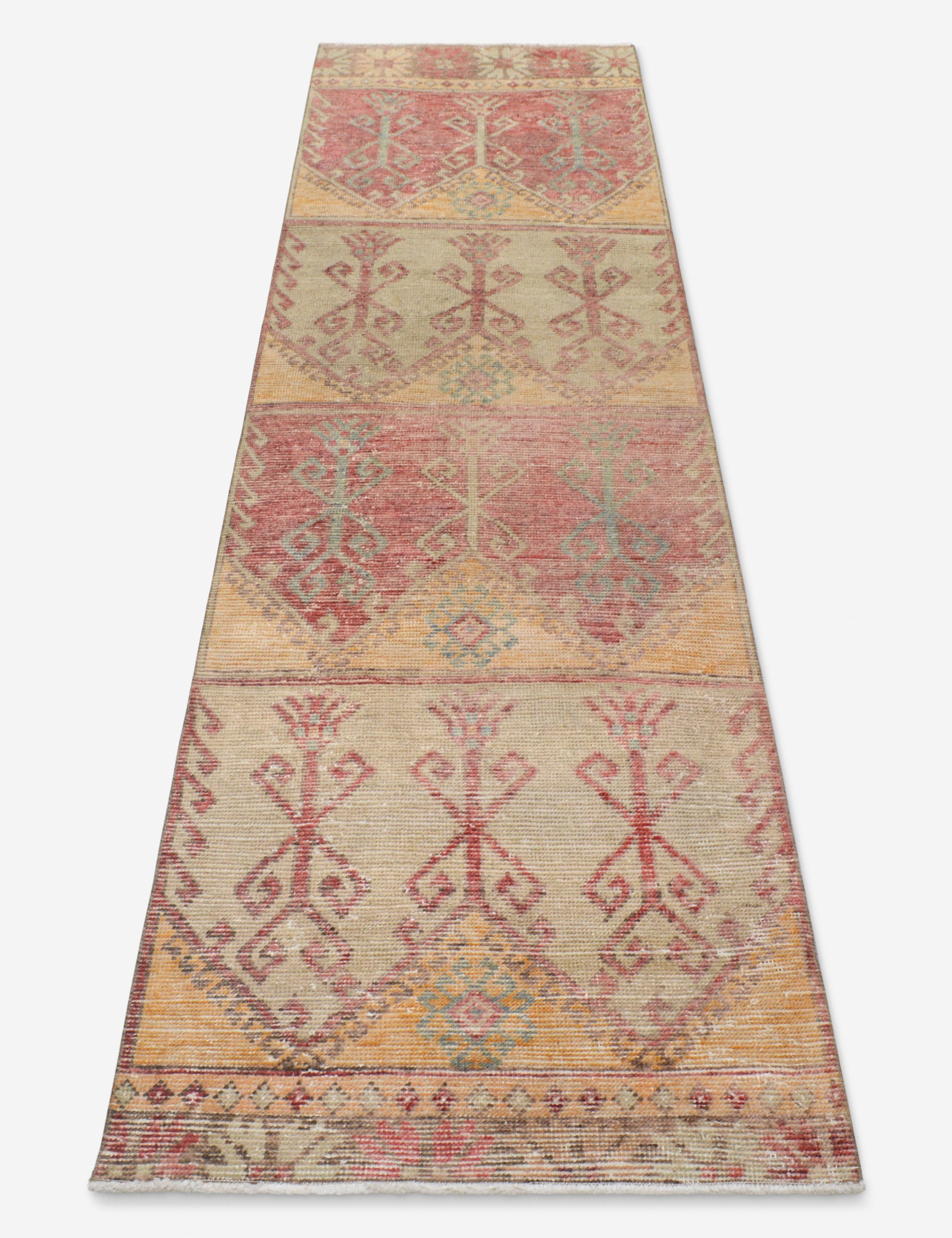 Vintage Turkish Hand-Knotted Wool Runner Rug No. 267, 3' x 11'8