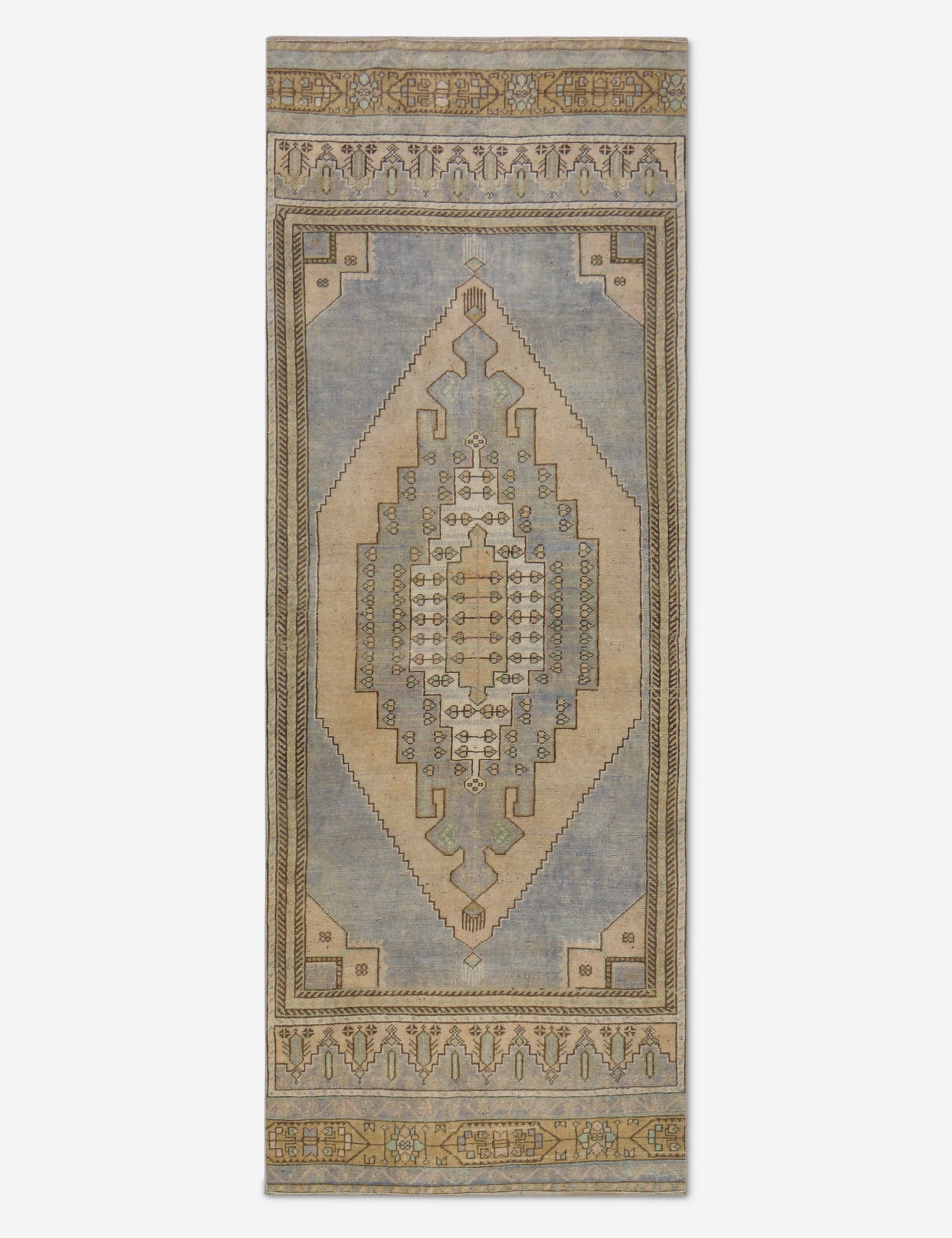 Vintage Turkish Hand-Knotted Wool Runner Rug No. 270, 3'2