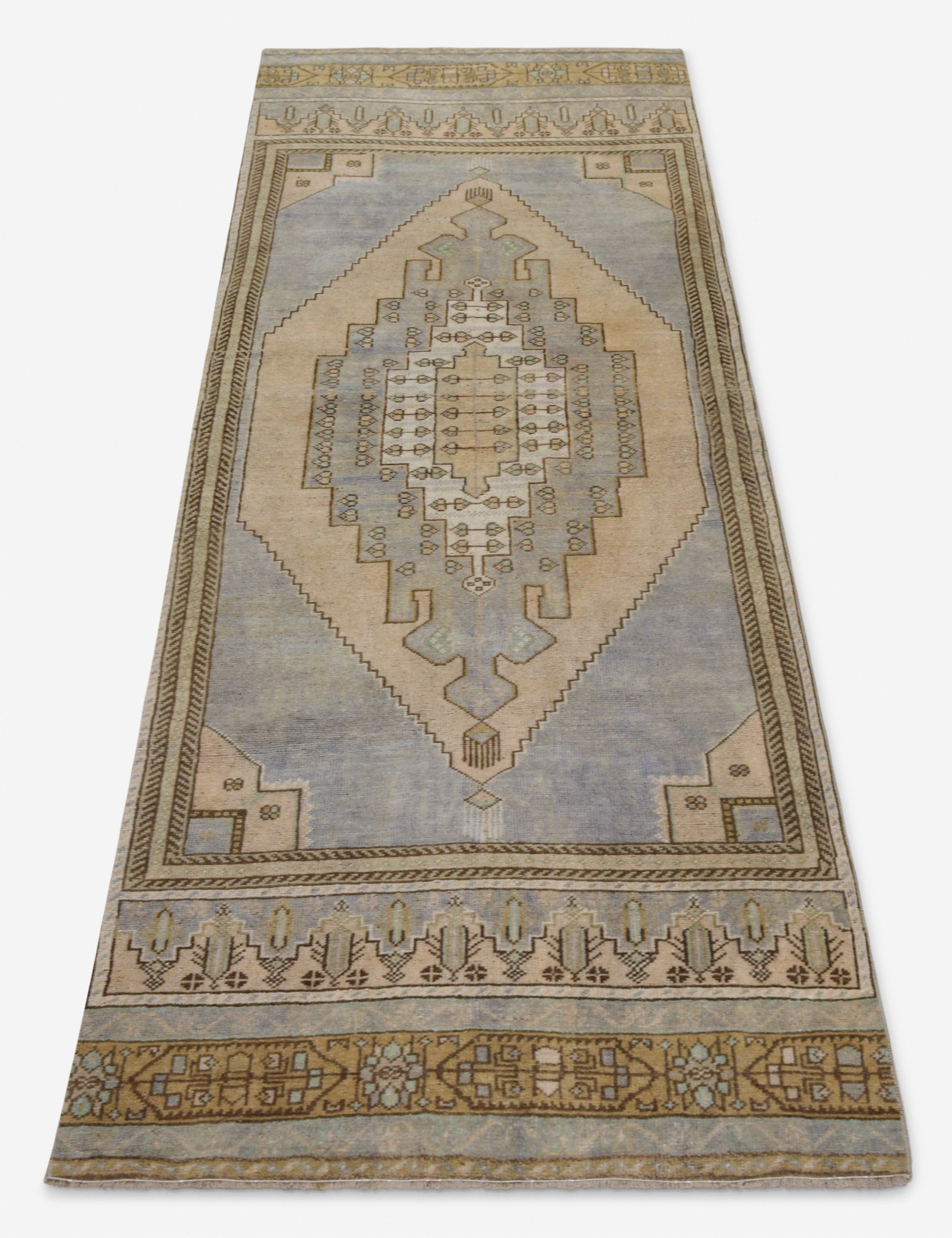 Vintage Turkish Hand-Knotted Wool Runner Rug No. 270, 3'2