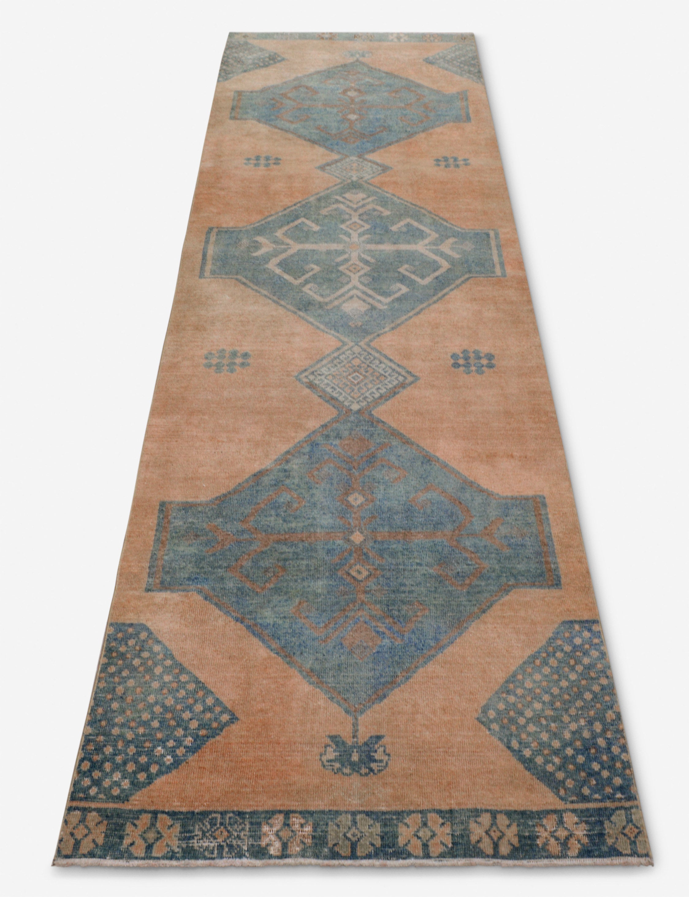 Vintage Turkish Hand-Knotted Wool Runner Rug No. 271, 3'2