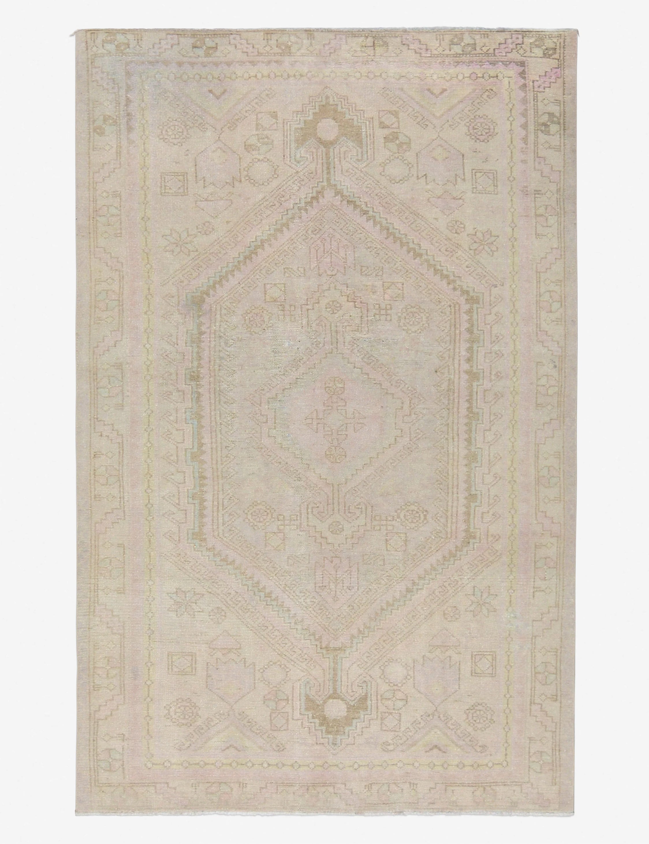 Vintage Turkish Hand-Knotted Wool Rug No. 426, 4'7