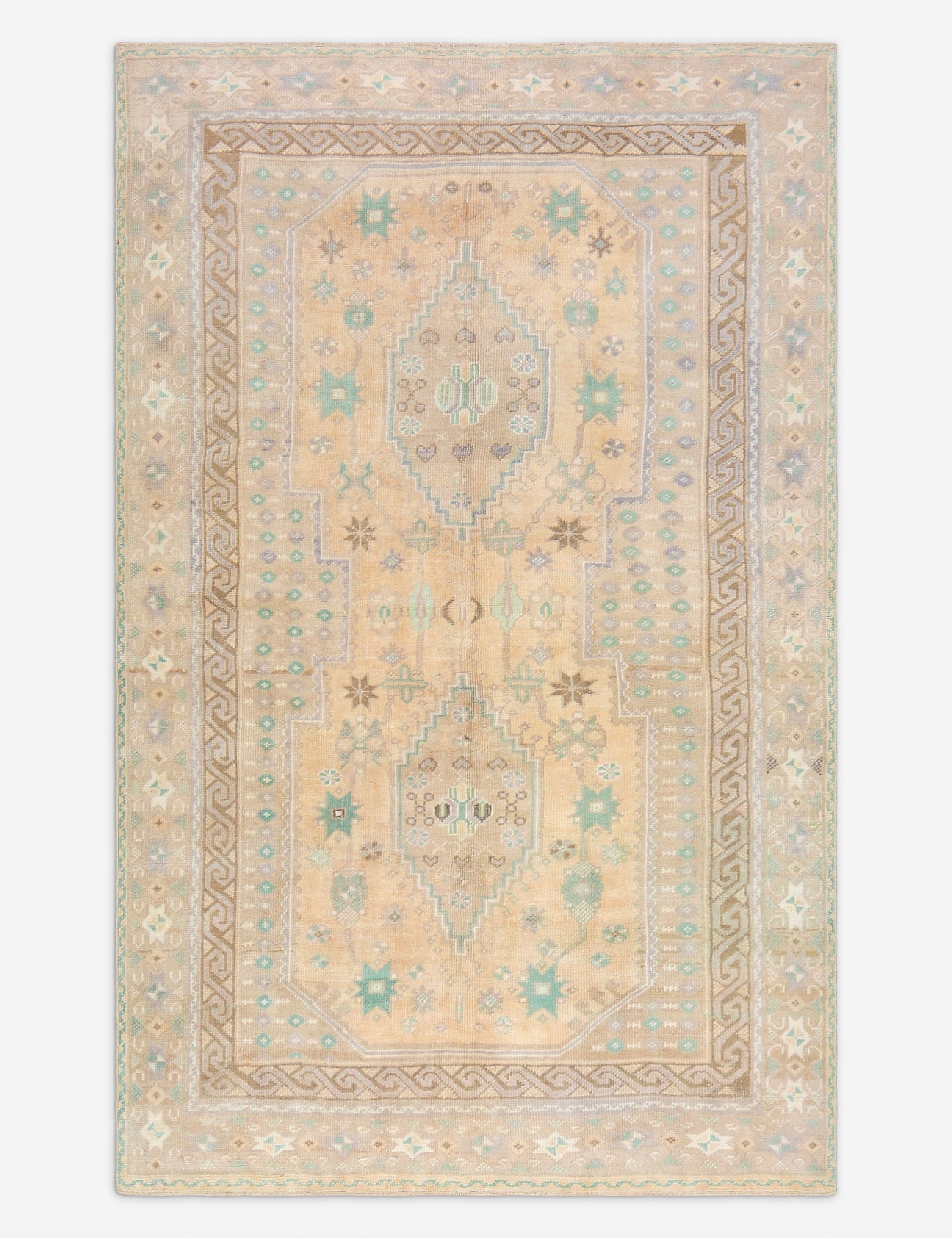 Vintage Turkish Hand-Knotted Wool Rug No. 428, 4'8