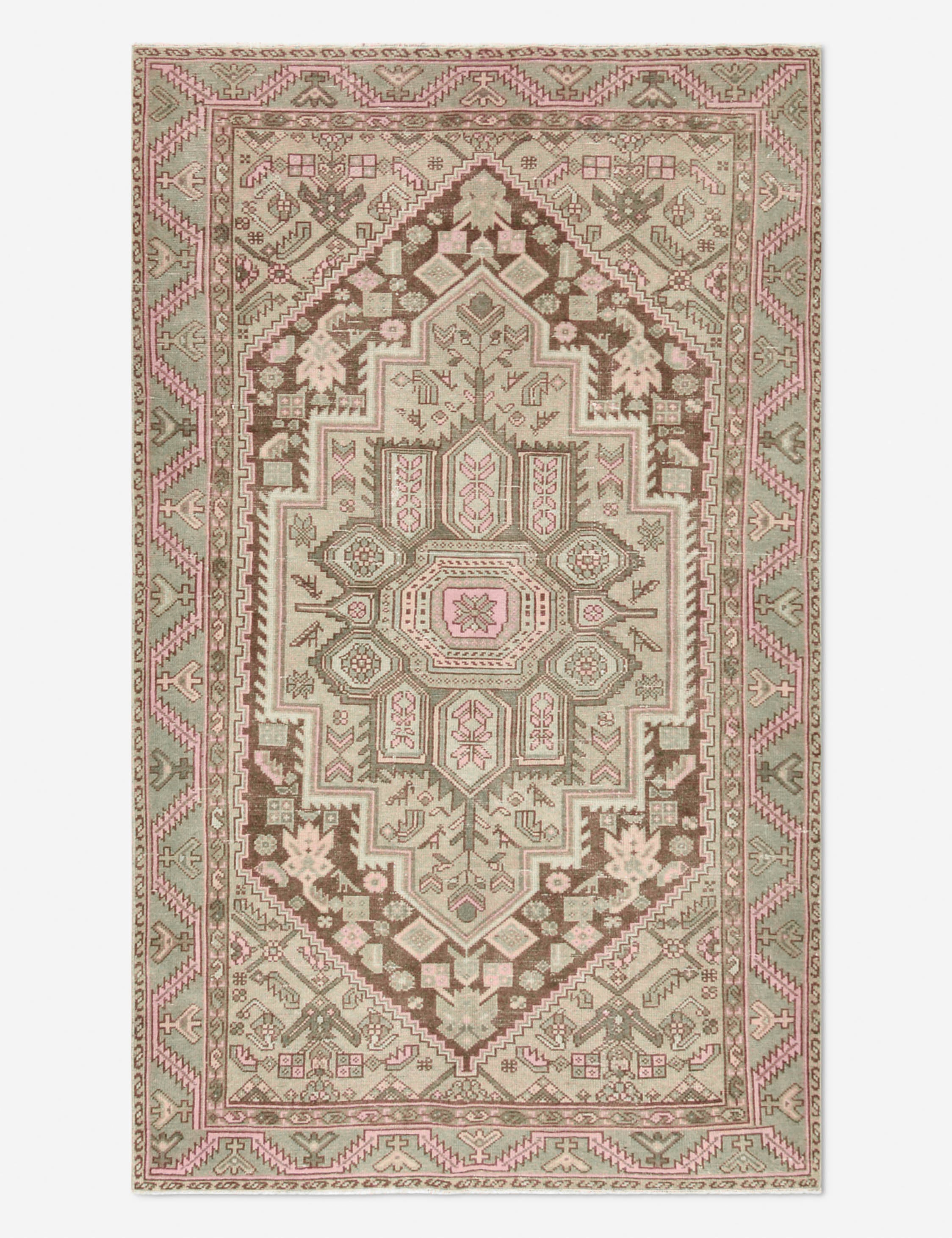 Vintage Turkish Hand-Knotted Wool Rug No. 430, 4'1