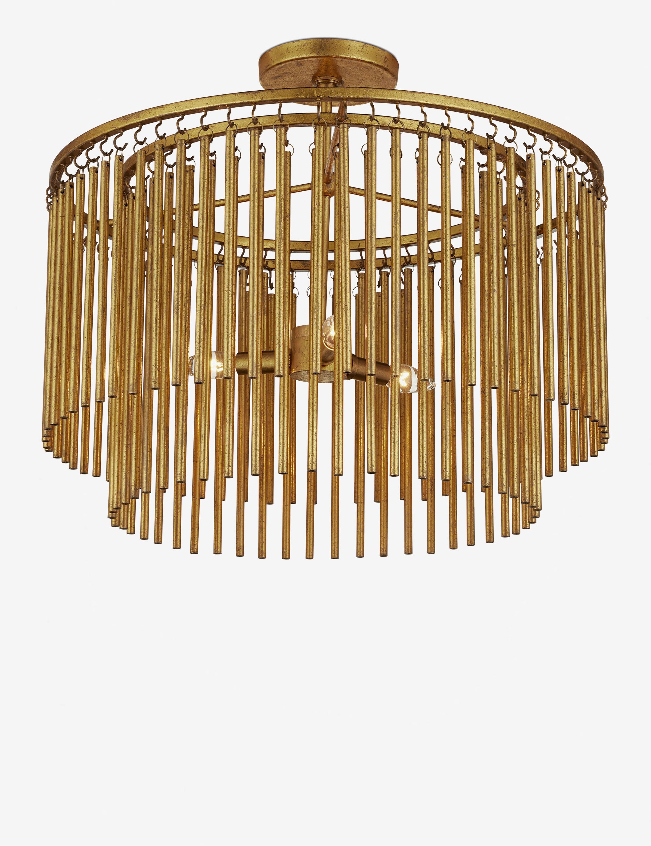 Saint-Yves modern tiered vertical rod flush mount light