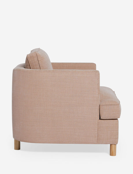#color::apricot-linen | Side of the Belmont Apricot linen accent chair
