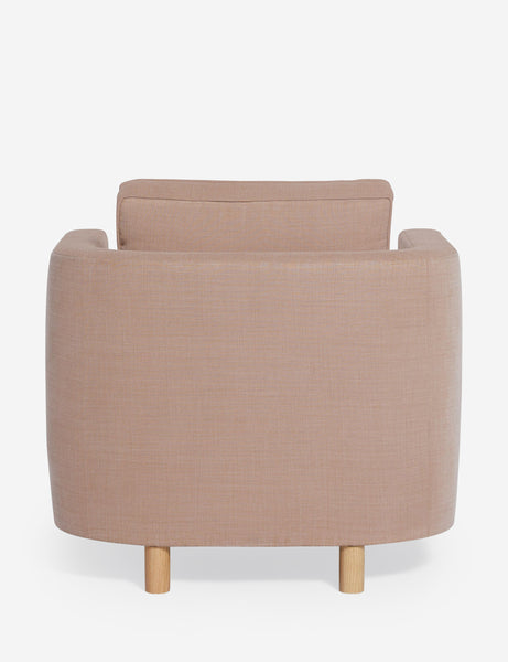 #color::apricot-linen | Back of the Belmont Apricot linen accent chair