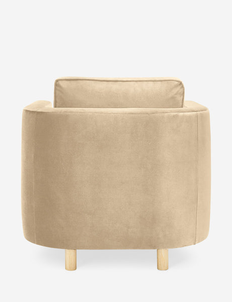 #color::brie-classic-velvet | Back of the Belmont Brie beige velvet accent chair