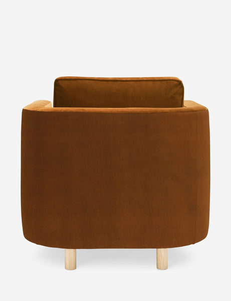 #color::cognac | Back of the Belmont Cognac velvet accent chair