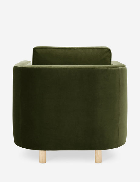 #color::jade | Back of the Belmont Jade green velvet accent chair