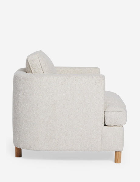 #color::taupe-boucle | Side of the Belmont Taupe boucle accent chair