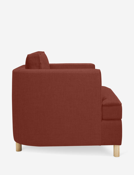 #color::terracotta-linen | Side of the Belmont Terracotta linen accent chair