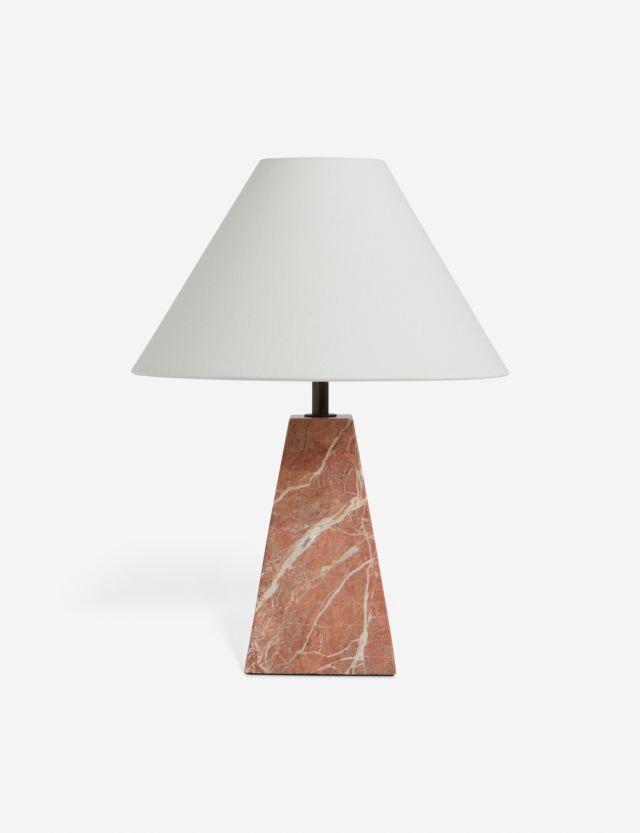 Camara marble pyramid base table lamp
