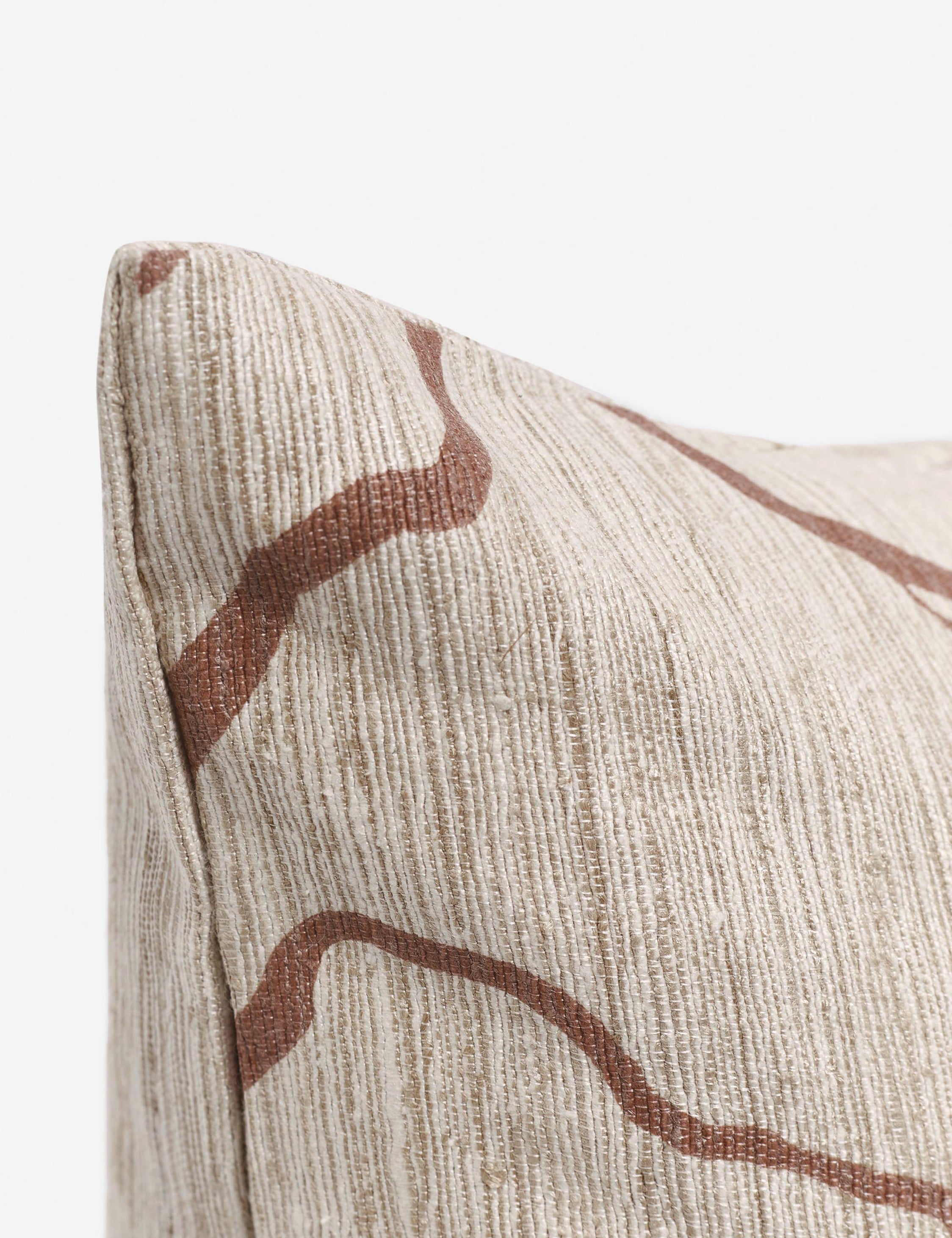 Corner shot of the Canyon Terracotta Lumbar Pillow