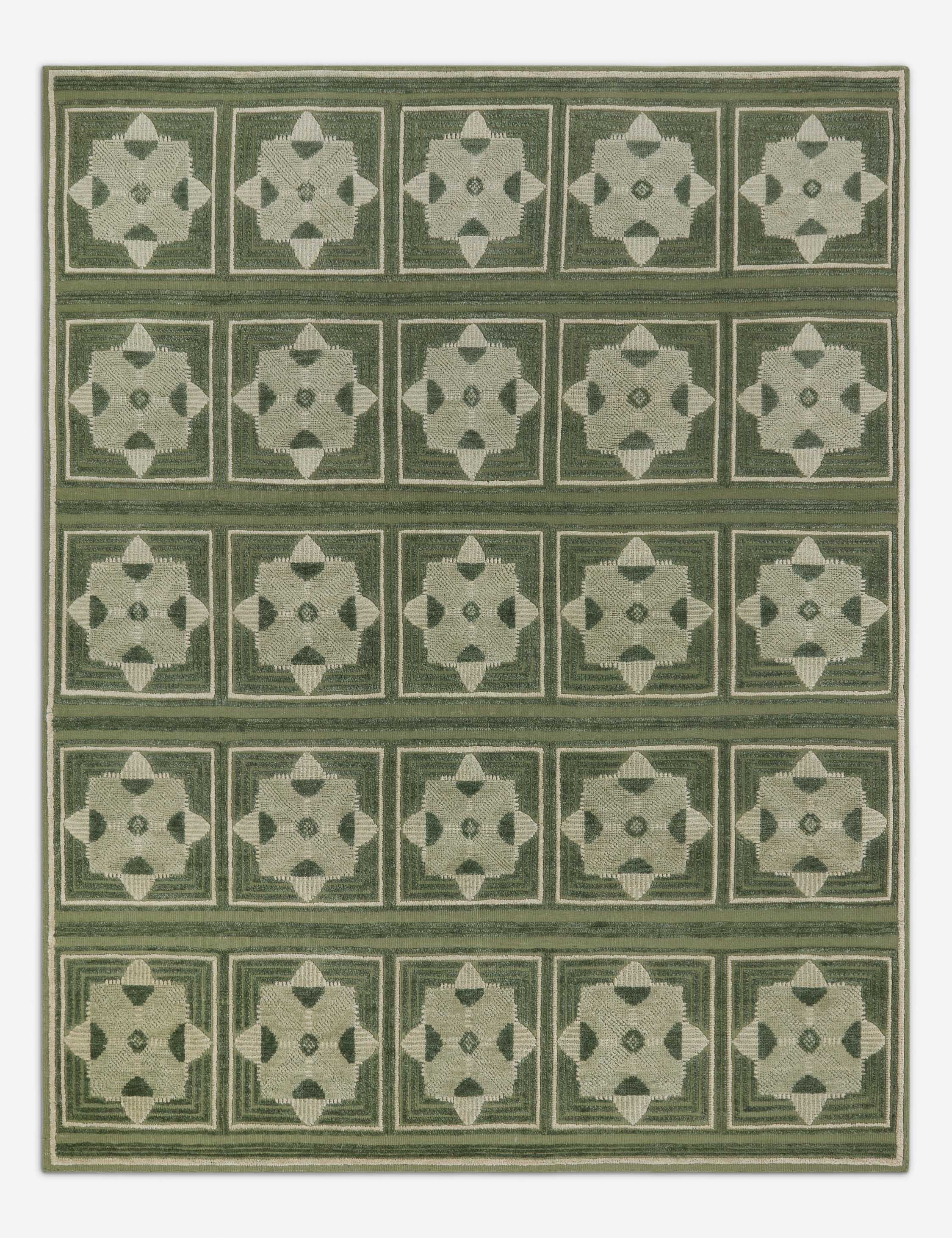 Carlisle Geometric Motif Hand-Knotted Wool Rug by Aimee Song