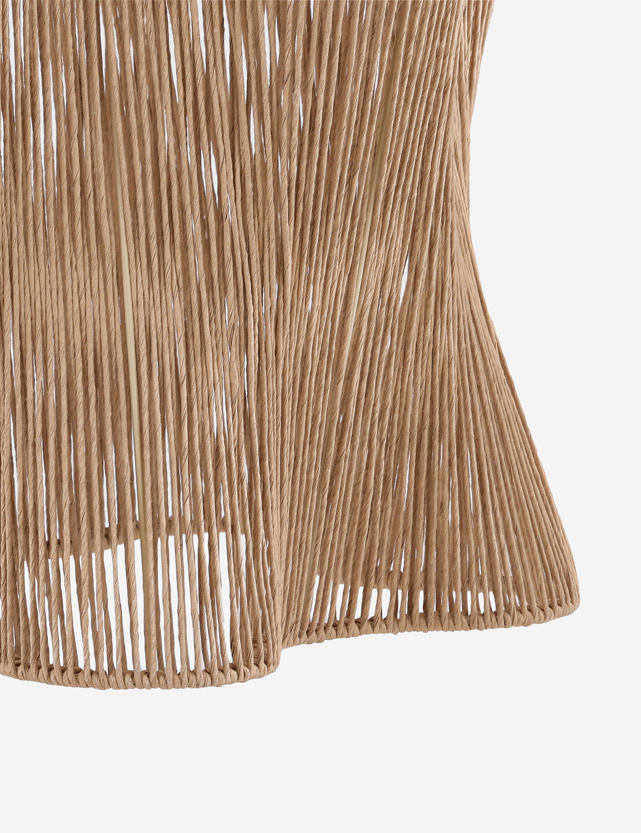 Masato sculptural open frame rope pendant light.