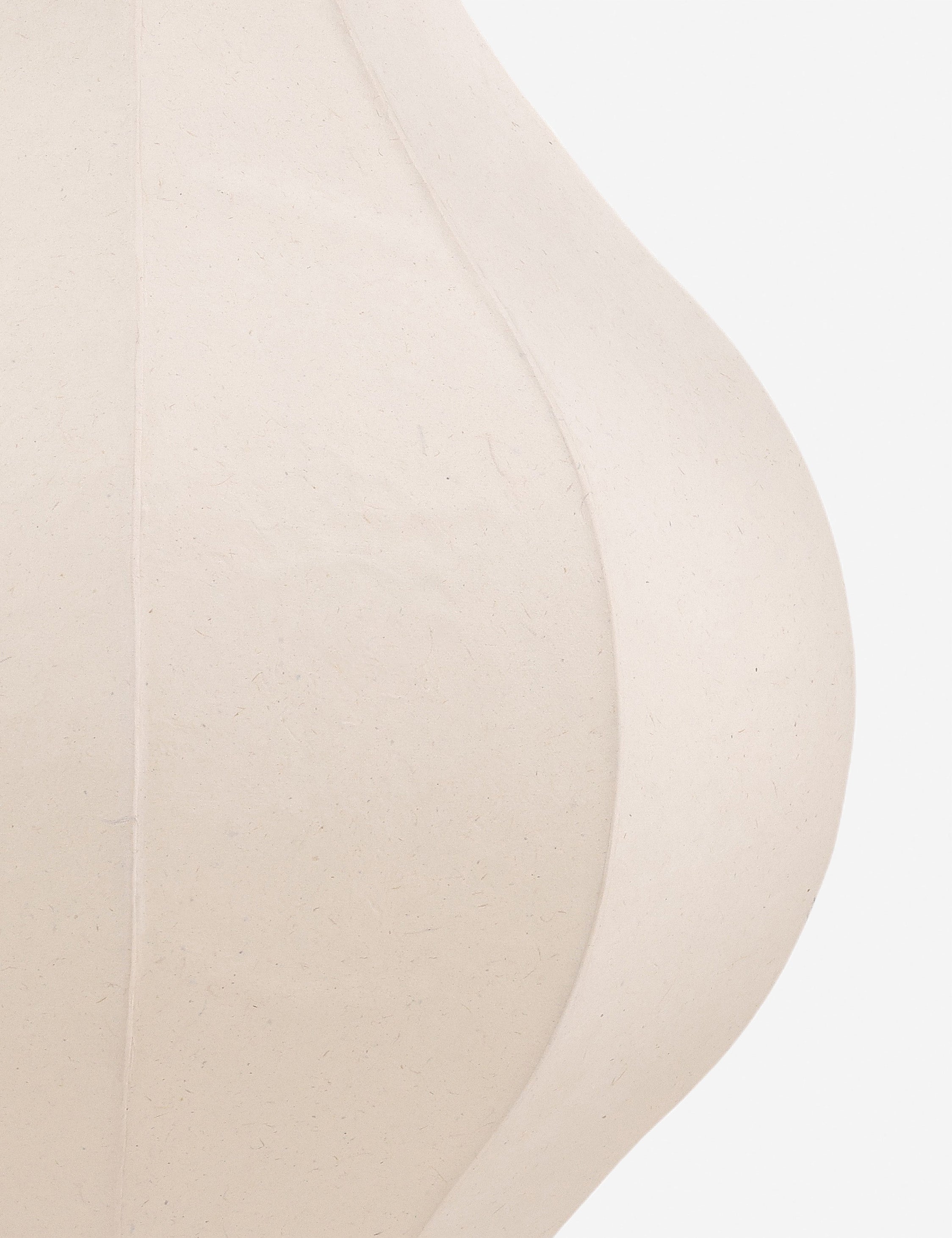 Close up view of the Ozell lantern paper shade pendant light.