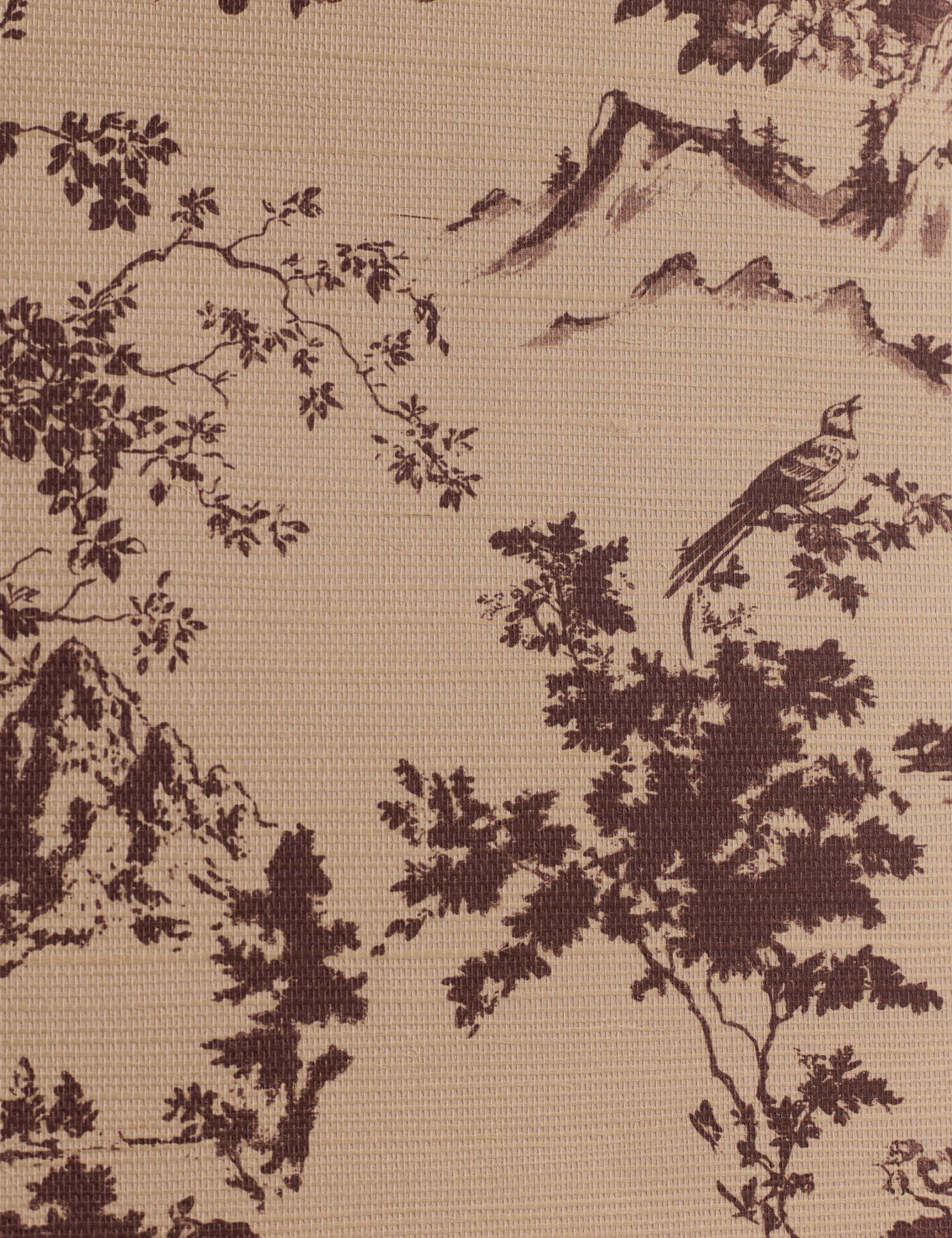 Close up of the Dors Grasscloth Wallpaper by Jake Arnold