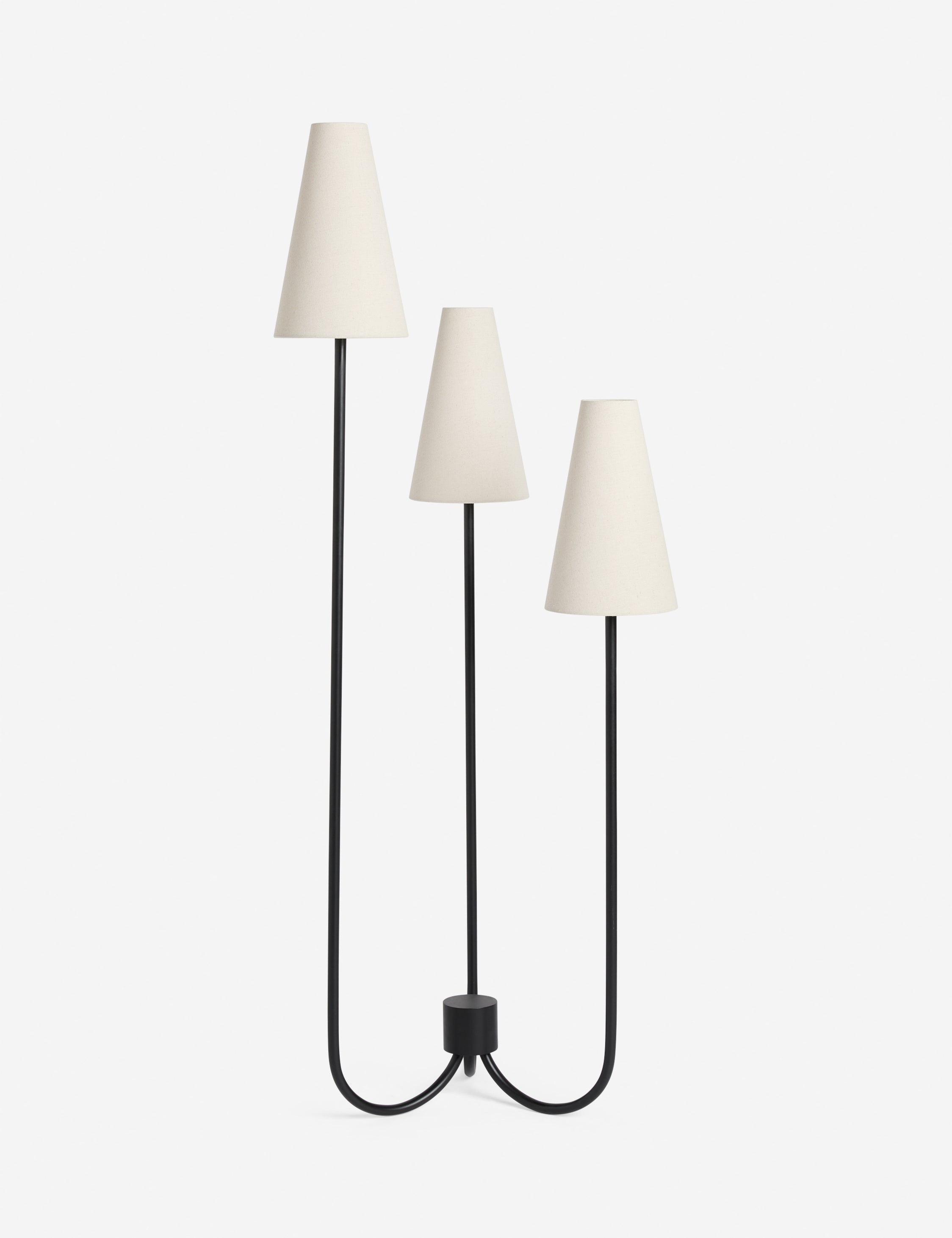Familia slim 3-tapered shade floor lamp by Aimee Song