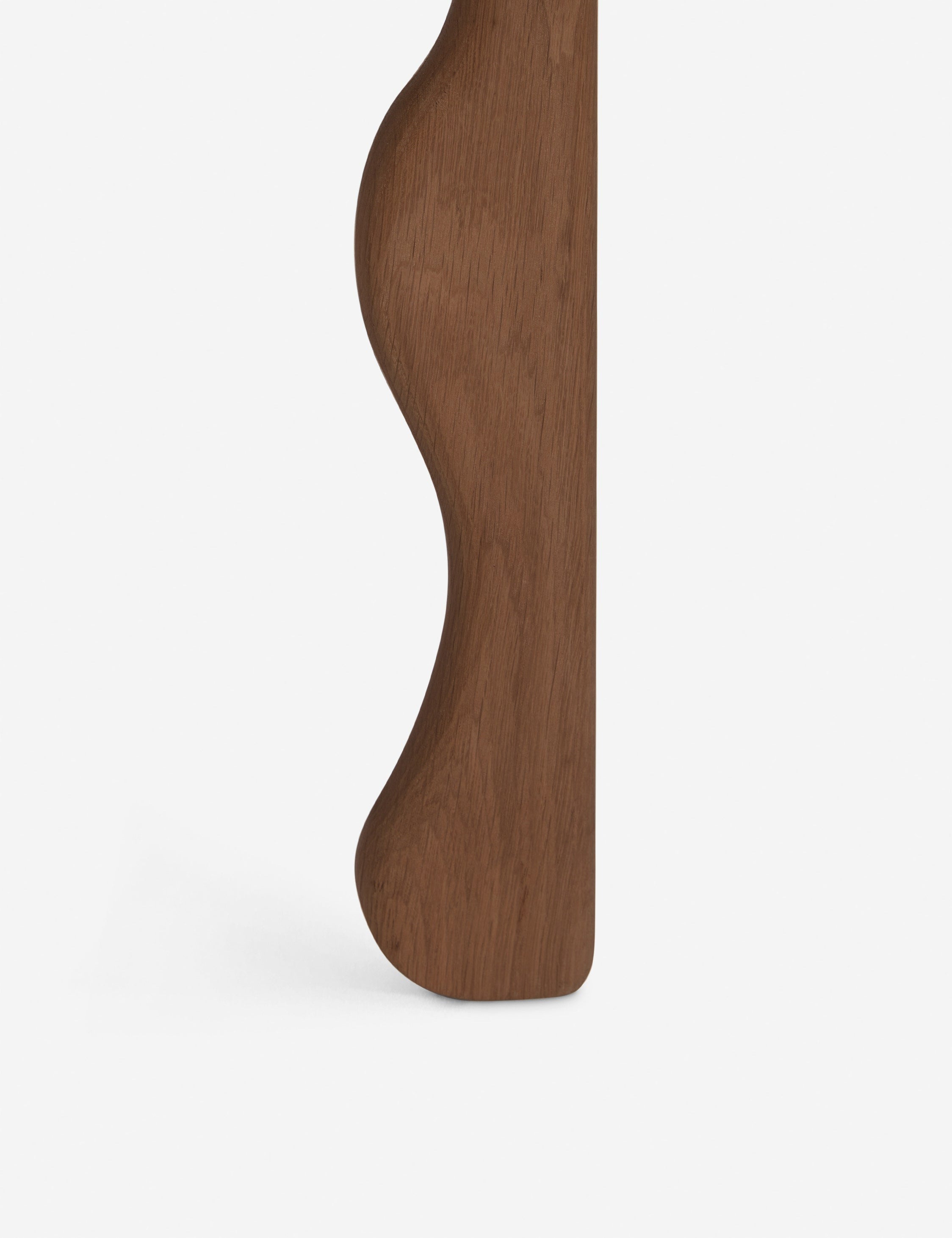Grifo wavy sculptural oak side table by Aimee Song