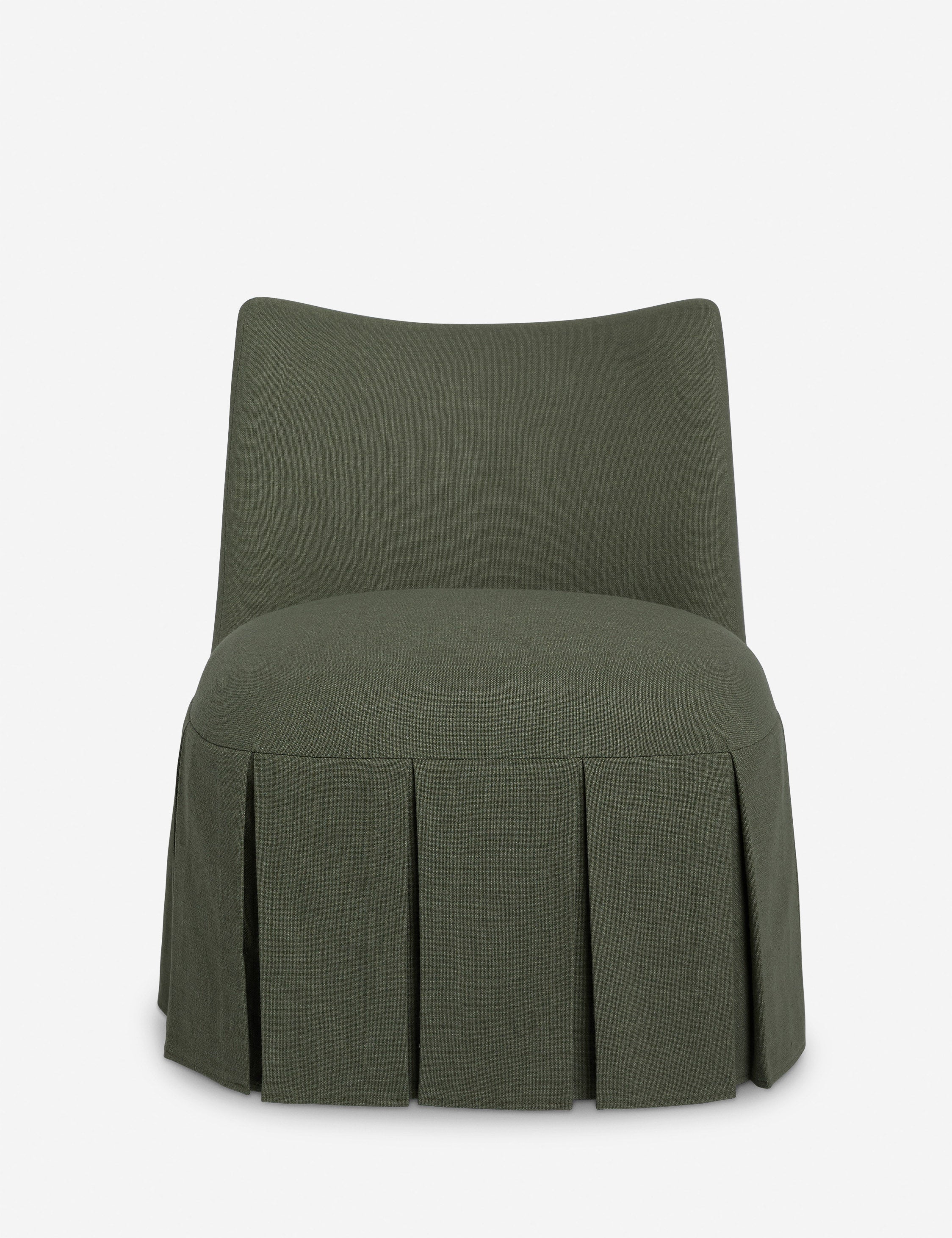 Koppel pleated upholstered armless accent chair