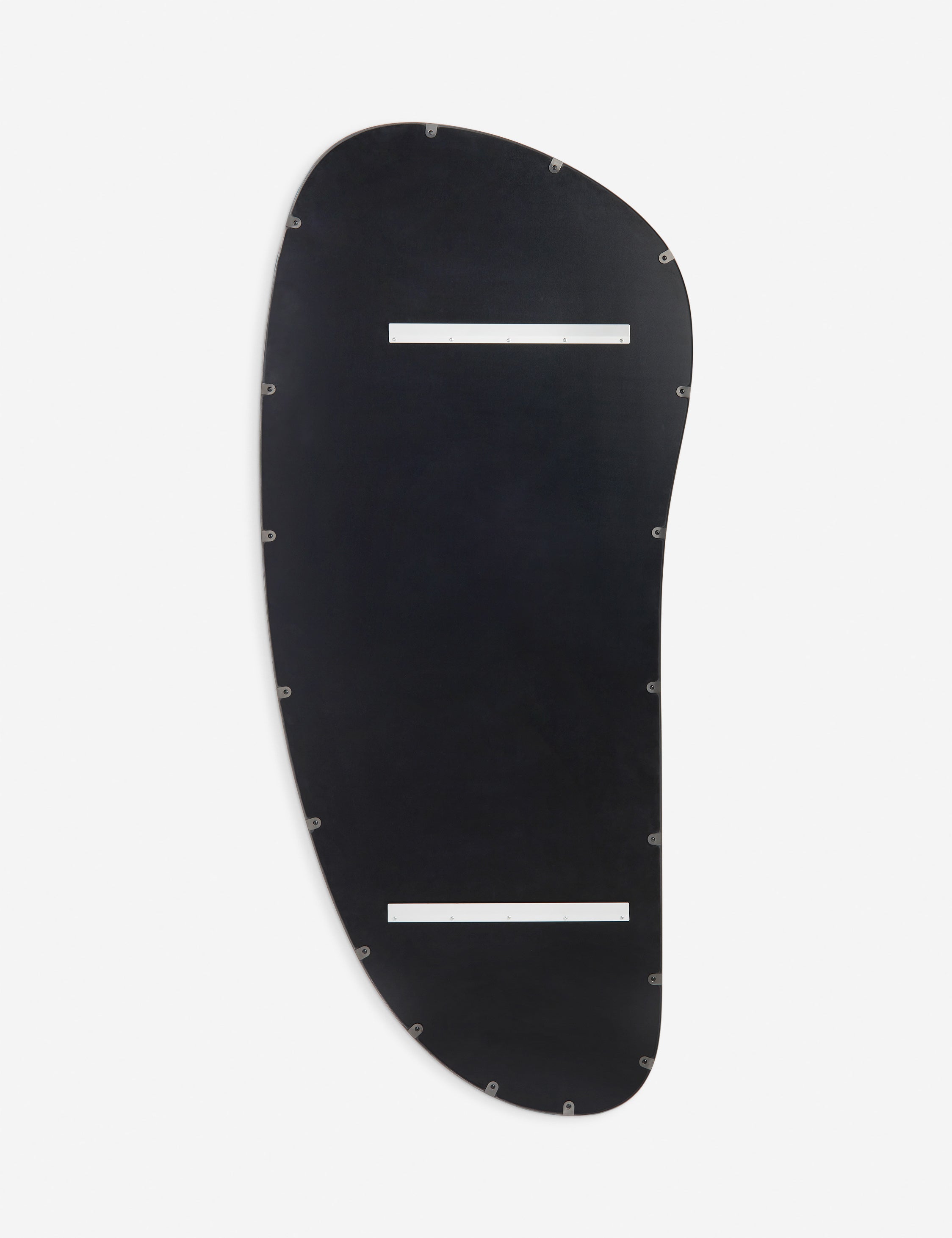 Back of the Leganza slim frame organic silhouette full length mirror by Aimee Song