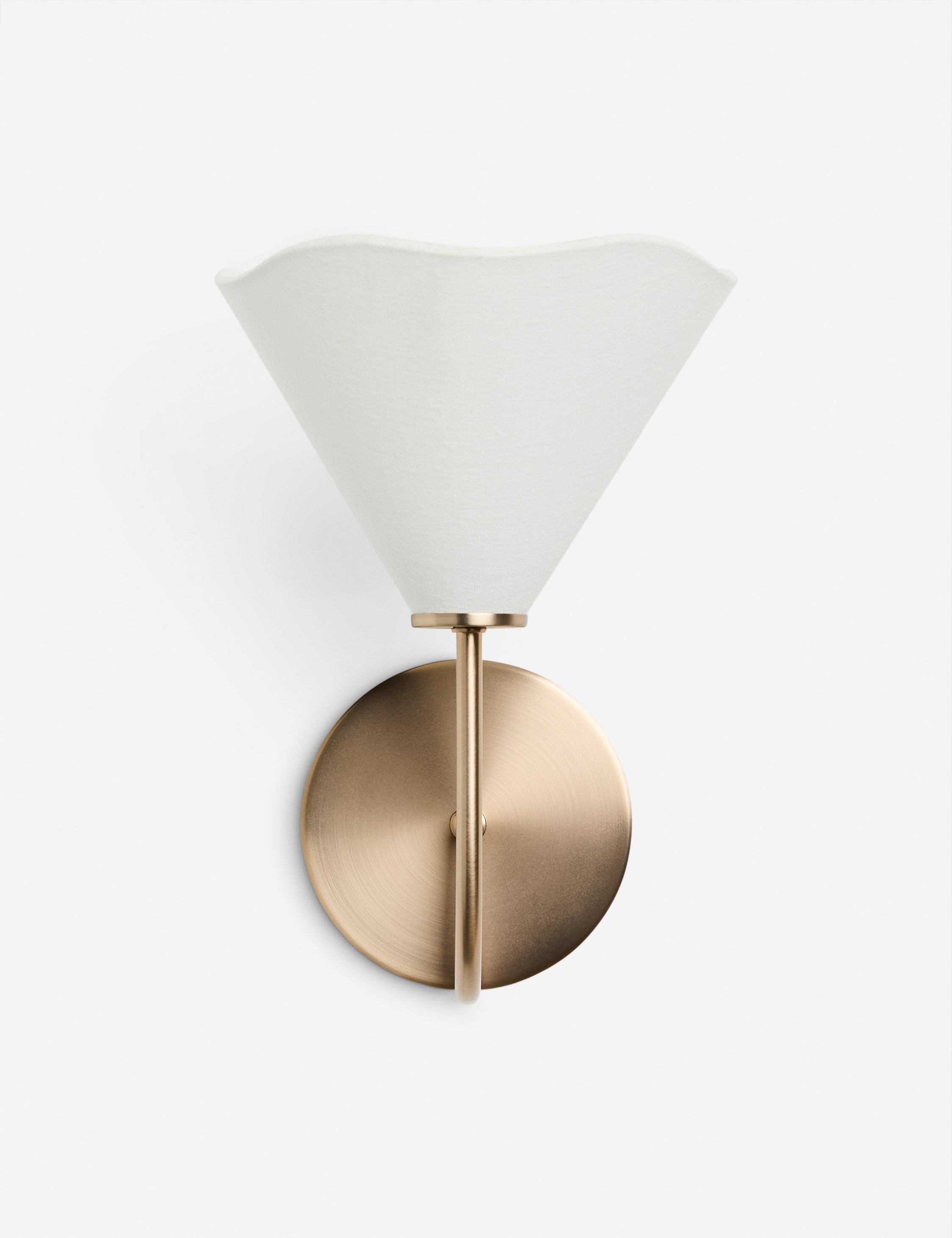 Loana curved arm wall sconce light