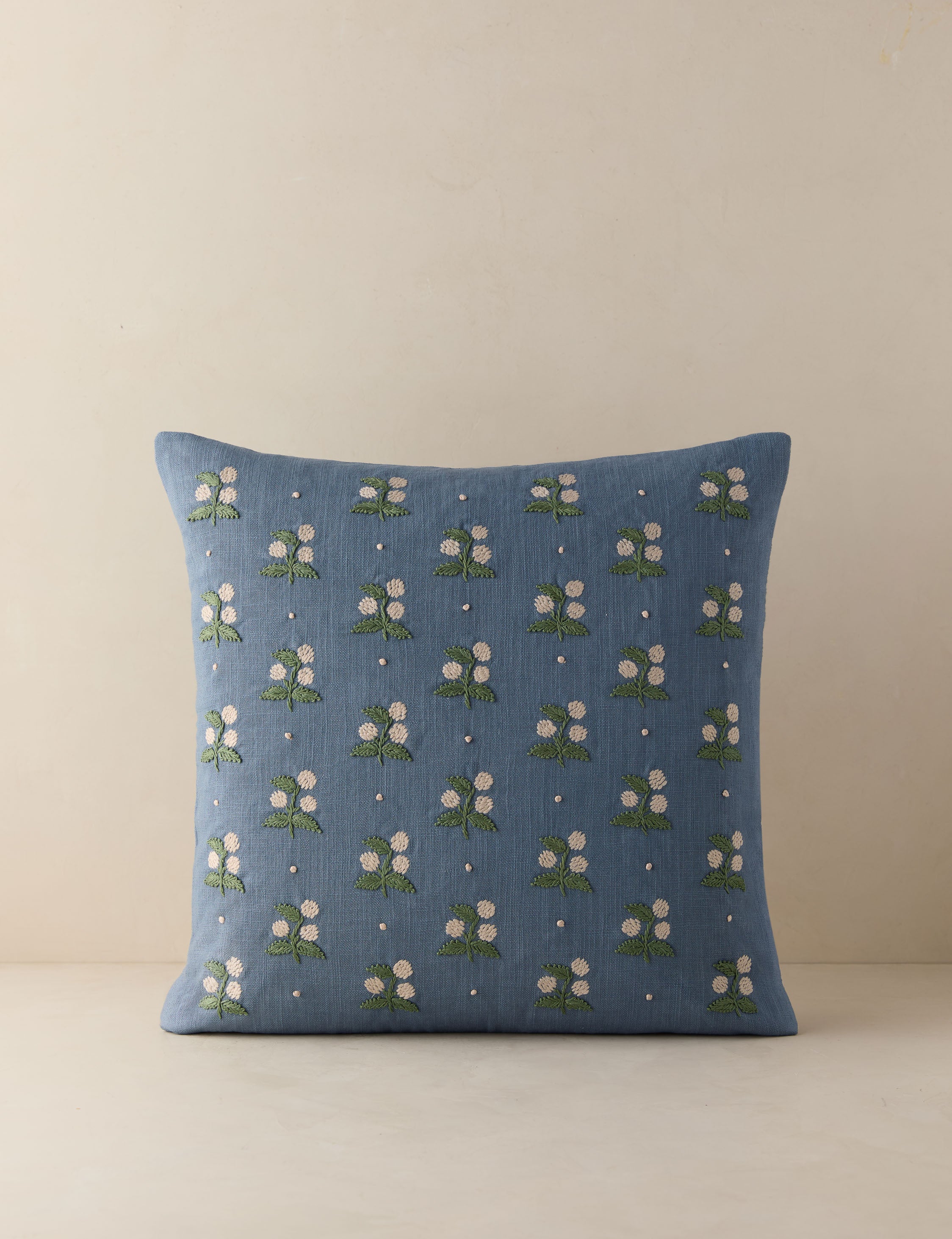 Madelief embroidered floral throw pillow