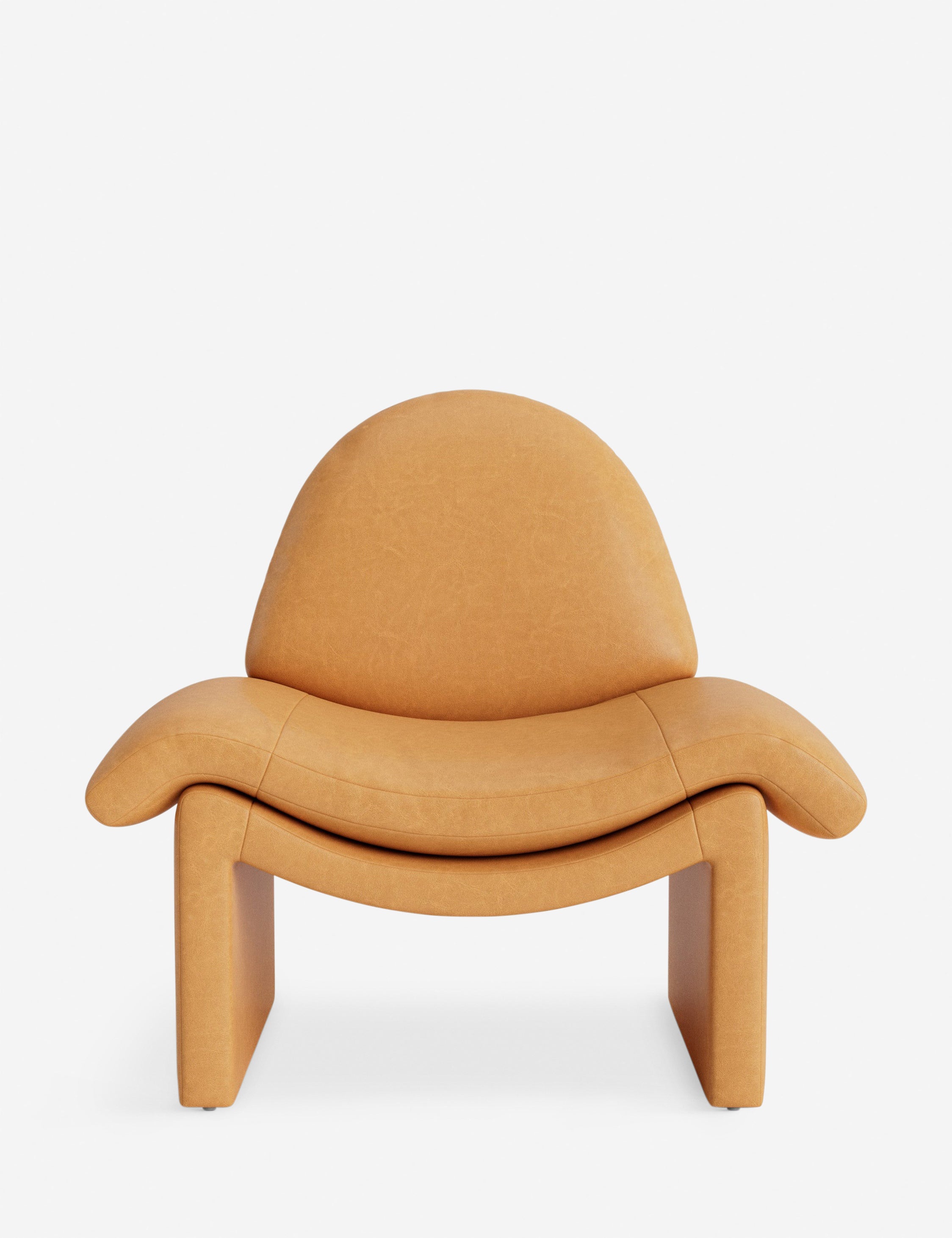 Nolina relaxed open profile leather accent chair by Carly Cushnie.